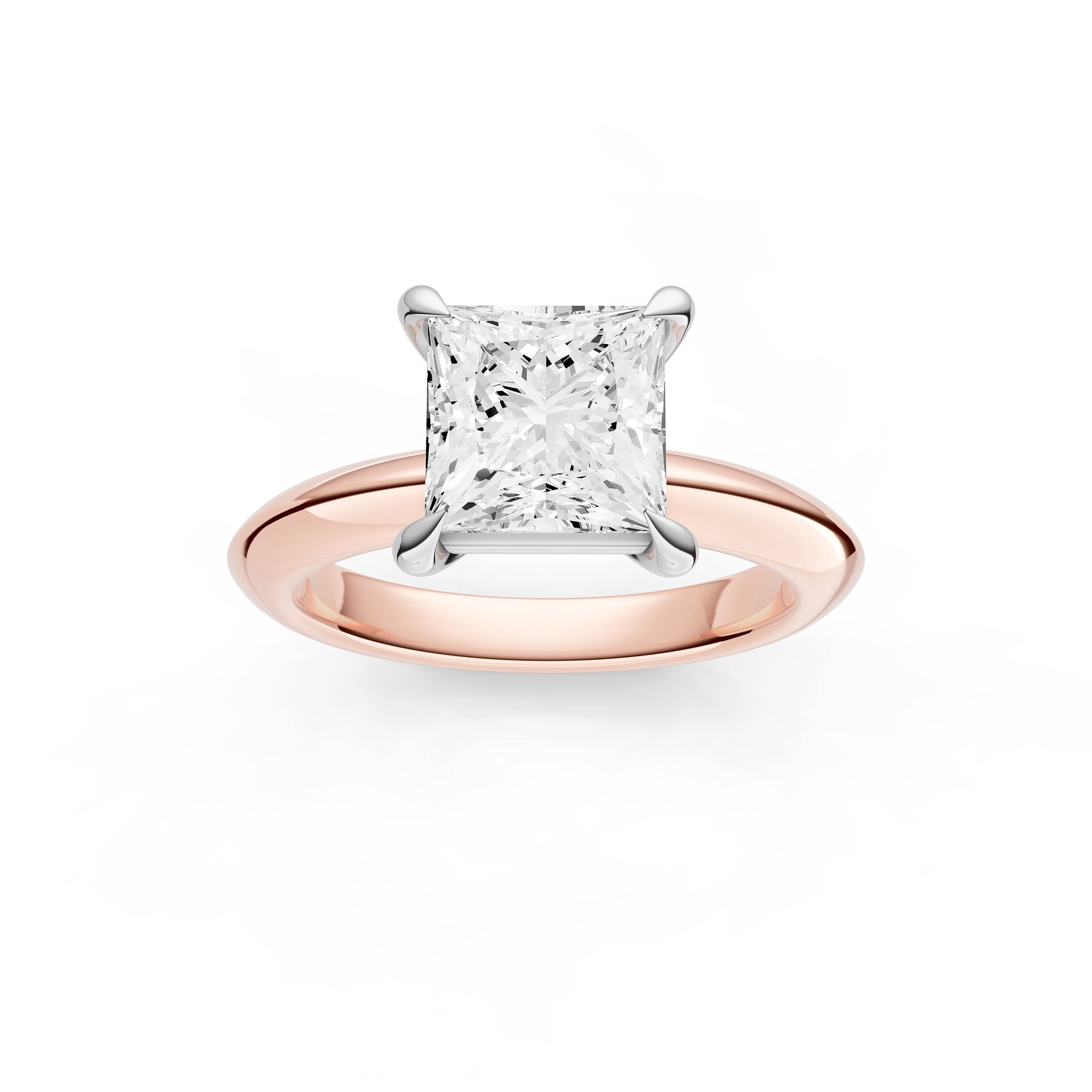 Classic Plain Knife Edge Engagement Ring (Princess Cut) Birmingham Jewelry Engagement Ring Birmingham Jewelry 