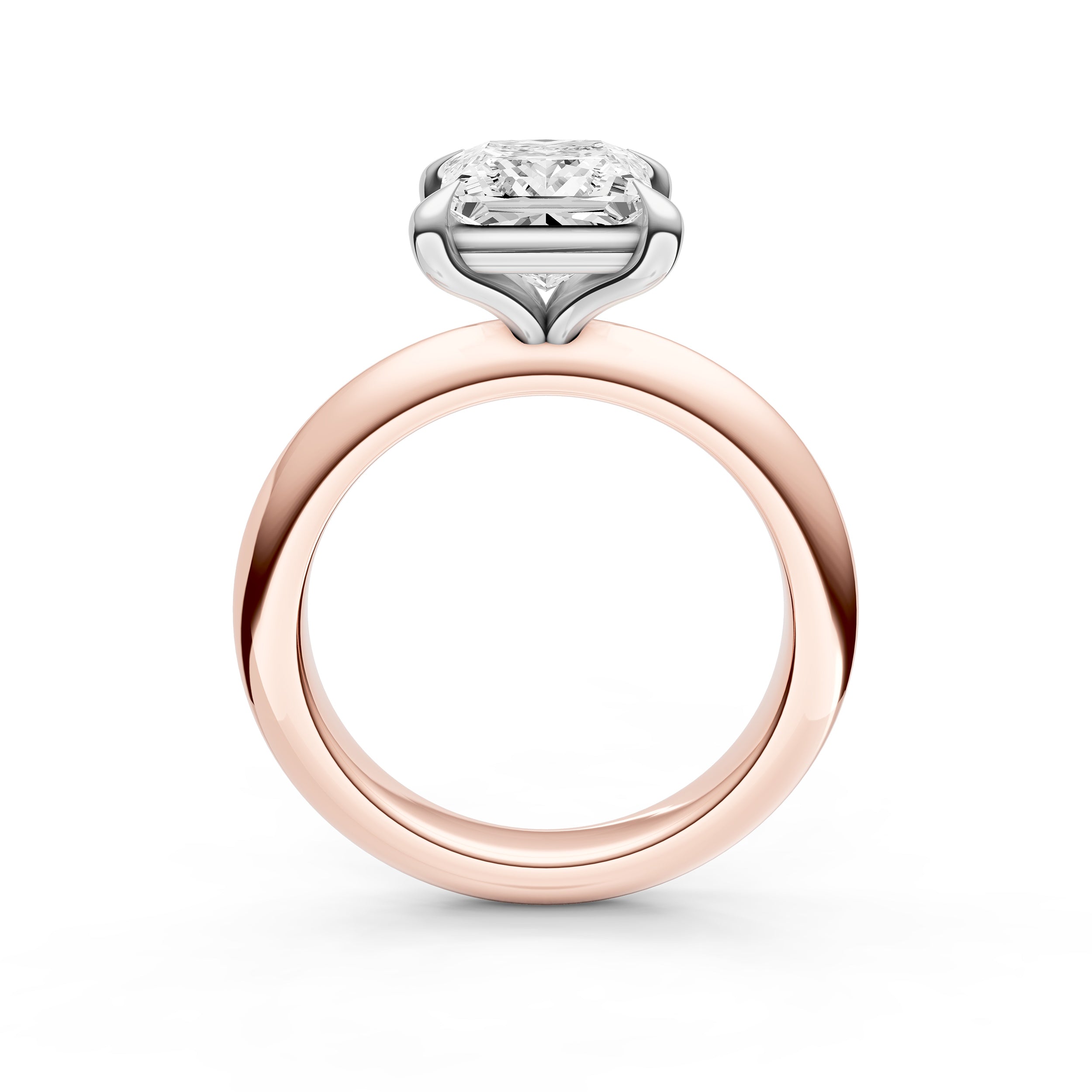 Classic Plain Knife Edge Engagement Ring (Princess Cut) Birmingham Jewelry Engagement Ring Birmingham Jewelry 