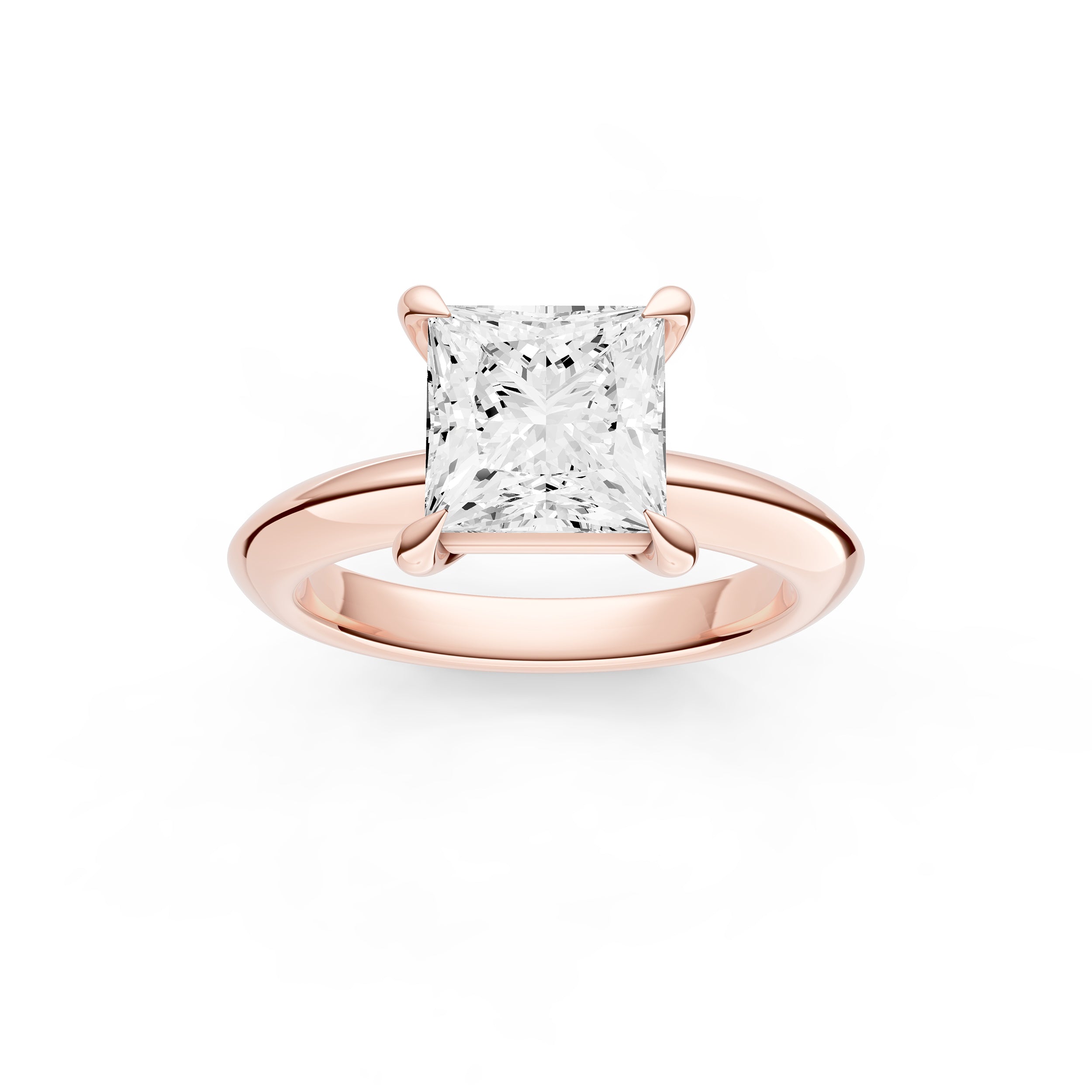 Classic Plain Knife Edge Engagement Ring (Princess Cut) Birmingham Jewelry Engagement Ring Birmingham Jewelry 