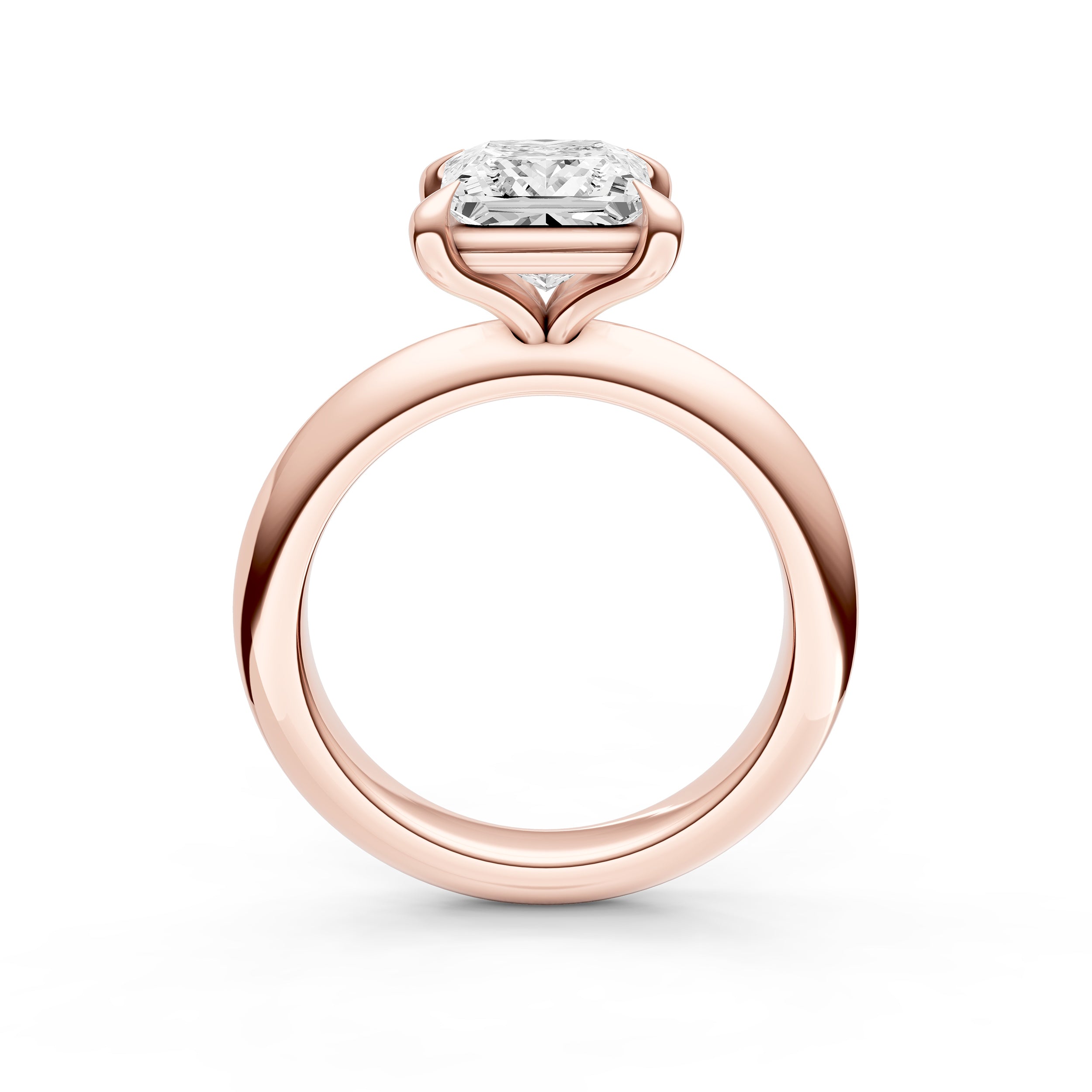 Classic Plain Knife Edge Engagement Ring (Princess Cut) Birmingham Jewelry Engagement Ring Birmingham Jewelry 