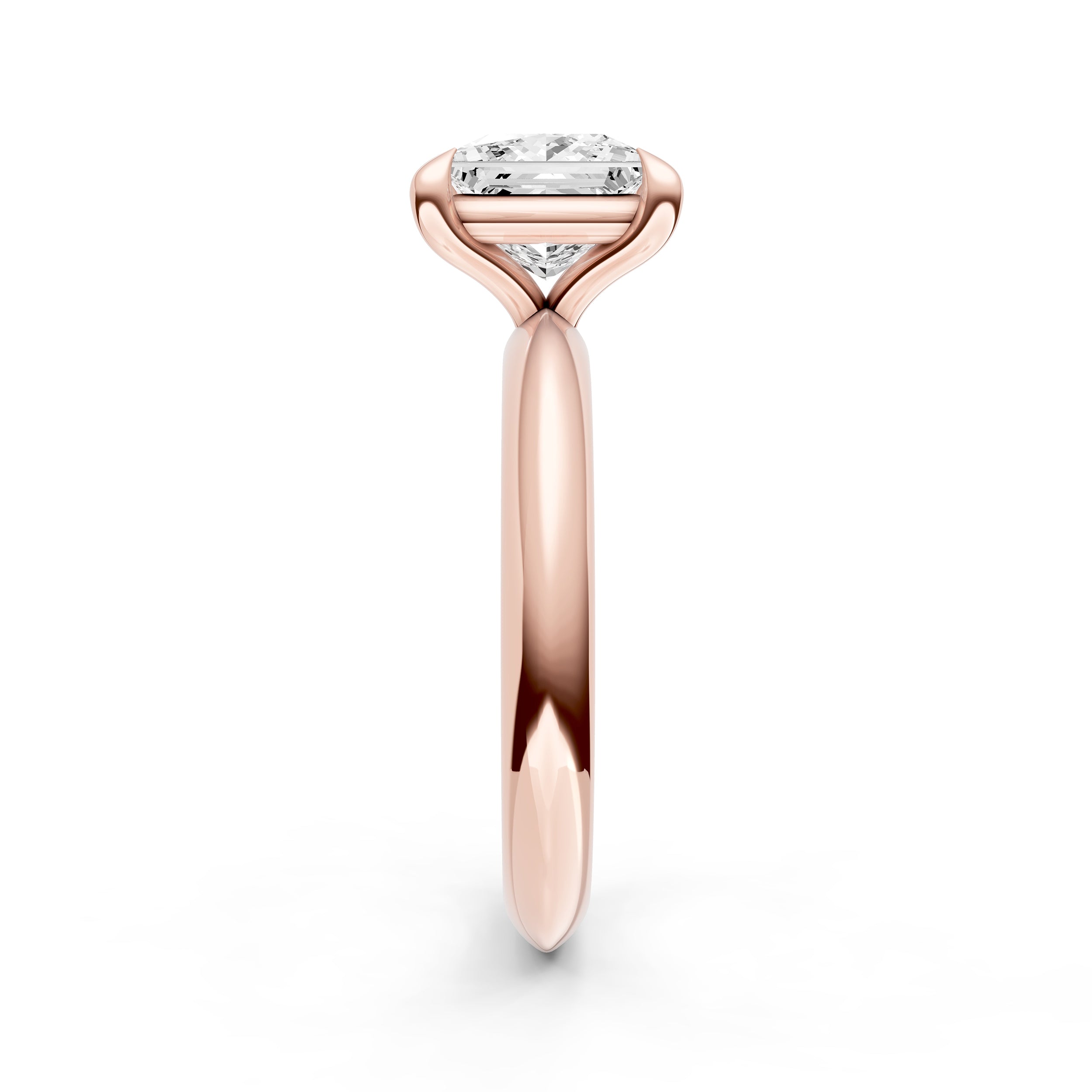 Classic Plain Knife Edge Engagement Ring (Princess Cut) Birmingham Jewelry Engagement Ring Birmingham Jewelry 