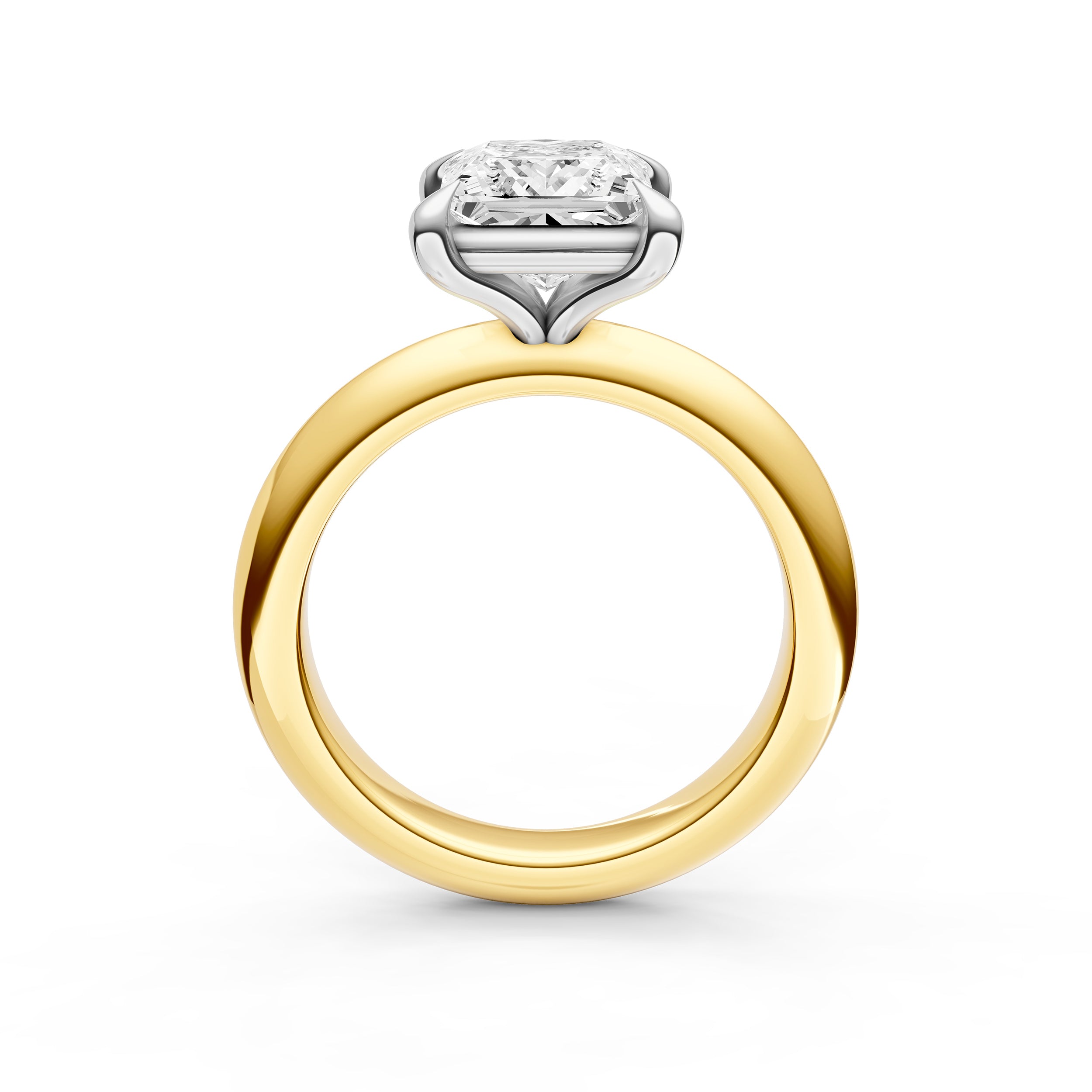 Classic Plain Knife Edge Engagement Ring (Princess Cut) Birmingham Jewelry Engagement Ring Birmingham Jewelry 