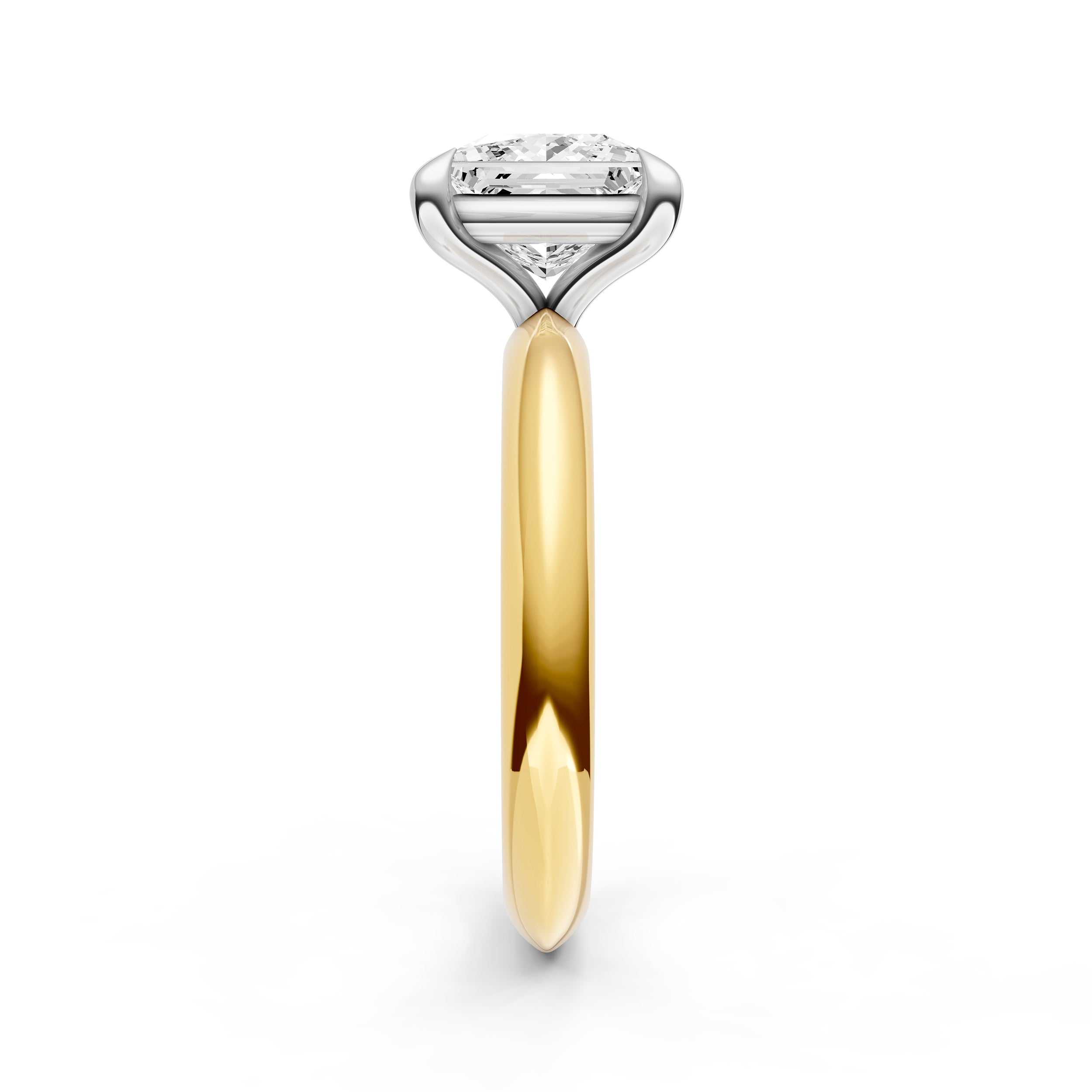 Classic Plain Knife Edge Engagement Ring (Princess Cut) Birmingham Jewelry Engagement Ring Birmingham Jewelry 