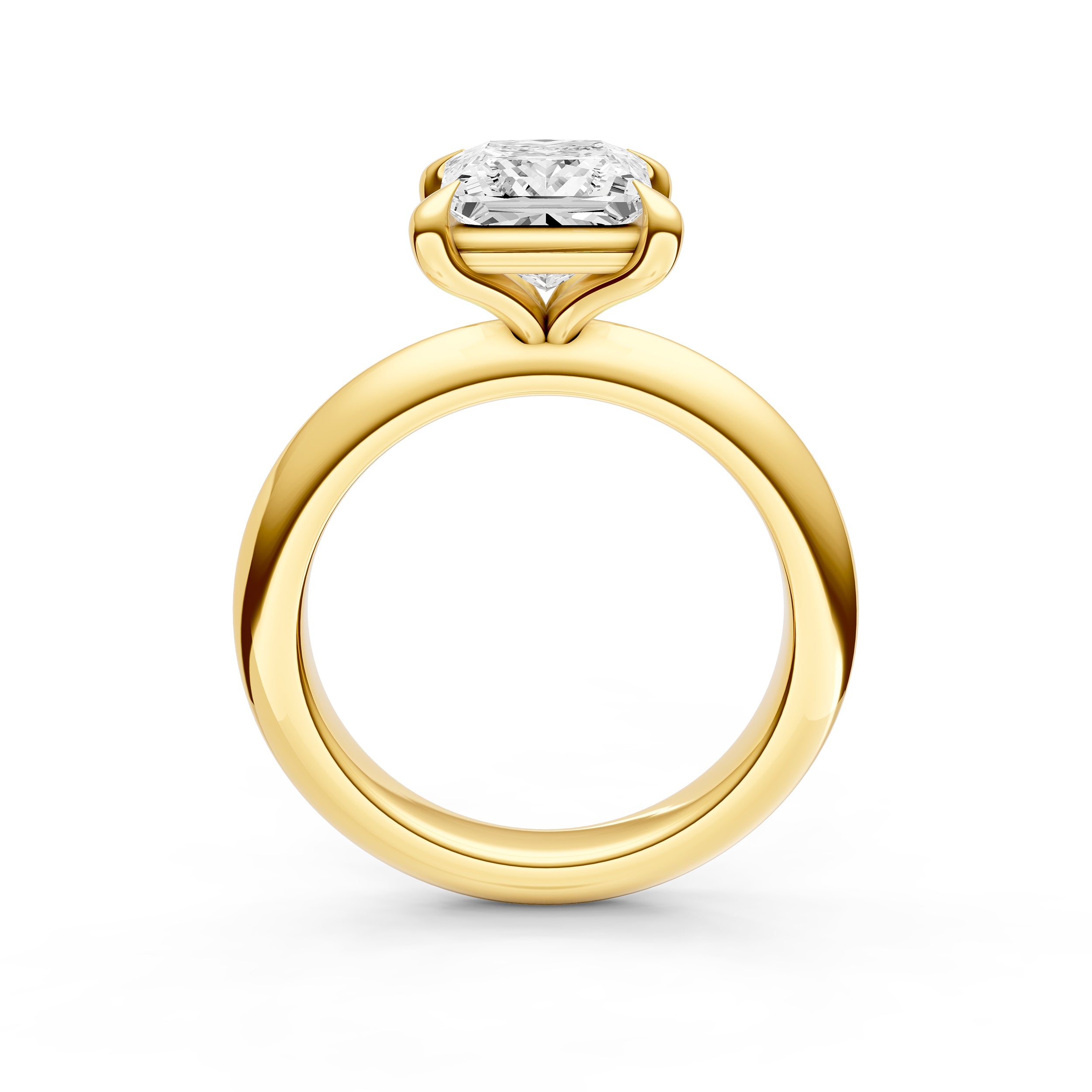Classic Plain Knife Edge Engagement Ring (Princess Cut) Birmingham Jewelry Engagement Ring Birmingham Jewelry 