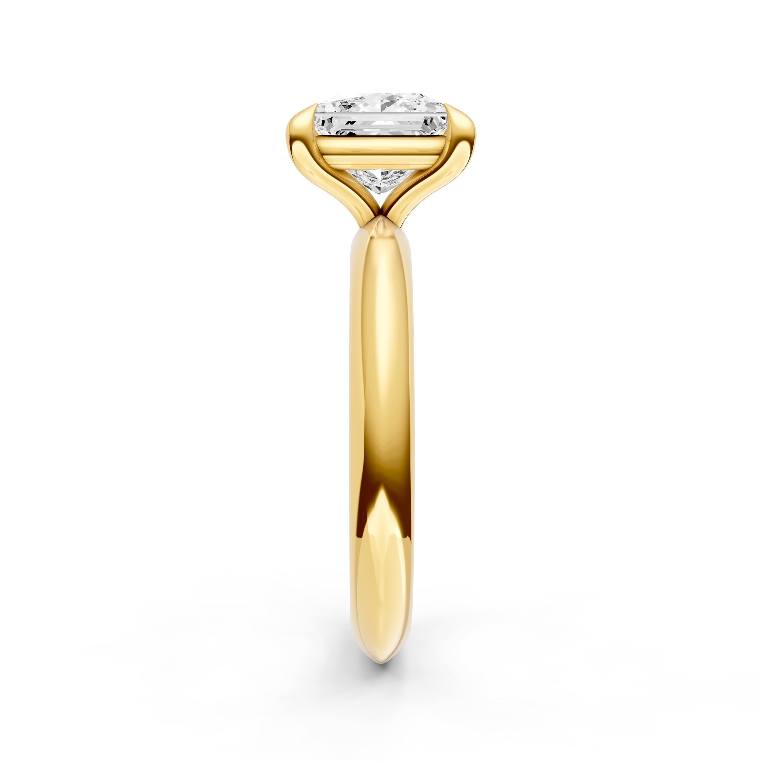 Classic Plain Knife Edge Engagement Ring (Princess Cut) Birmingham Jewelry Engagement Ring Birmingham Jewelry 