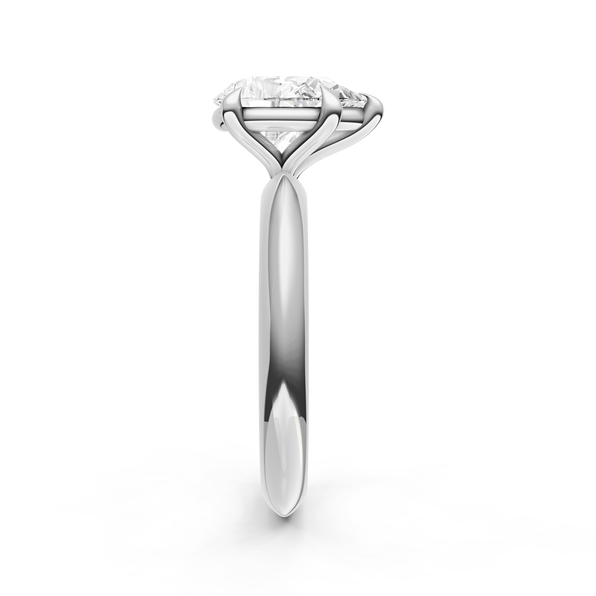 Classic Plain Knife Edge Engagement Ring (Pear Shape) Birmingham Jewelry Engagement Ring Birmingham Jewelry 