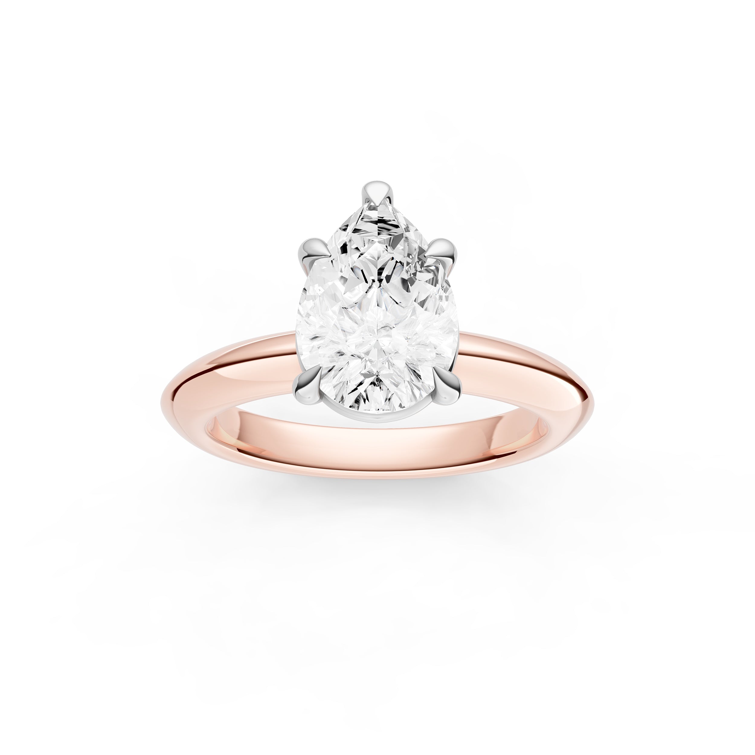 Classic Plain Knife Edge Engagement Ring (Pear Shape) Birmingham Jewelry Engagement Ring Birmingham Jewelry 