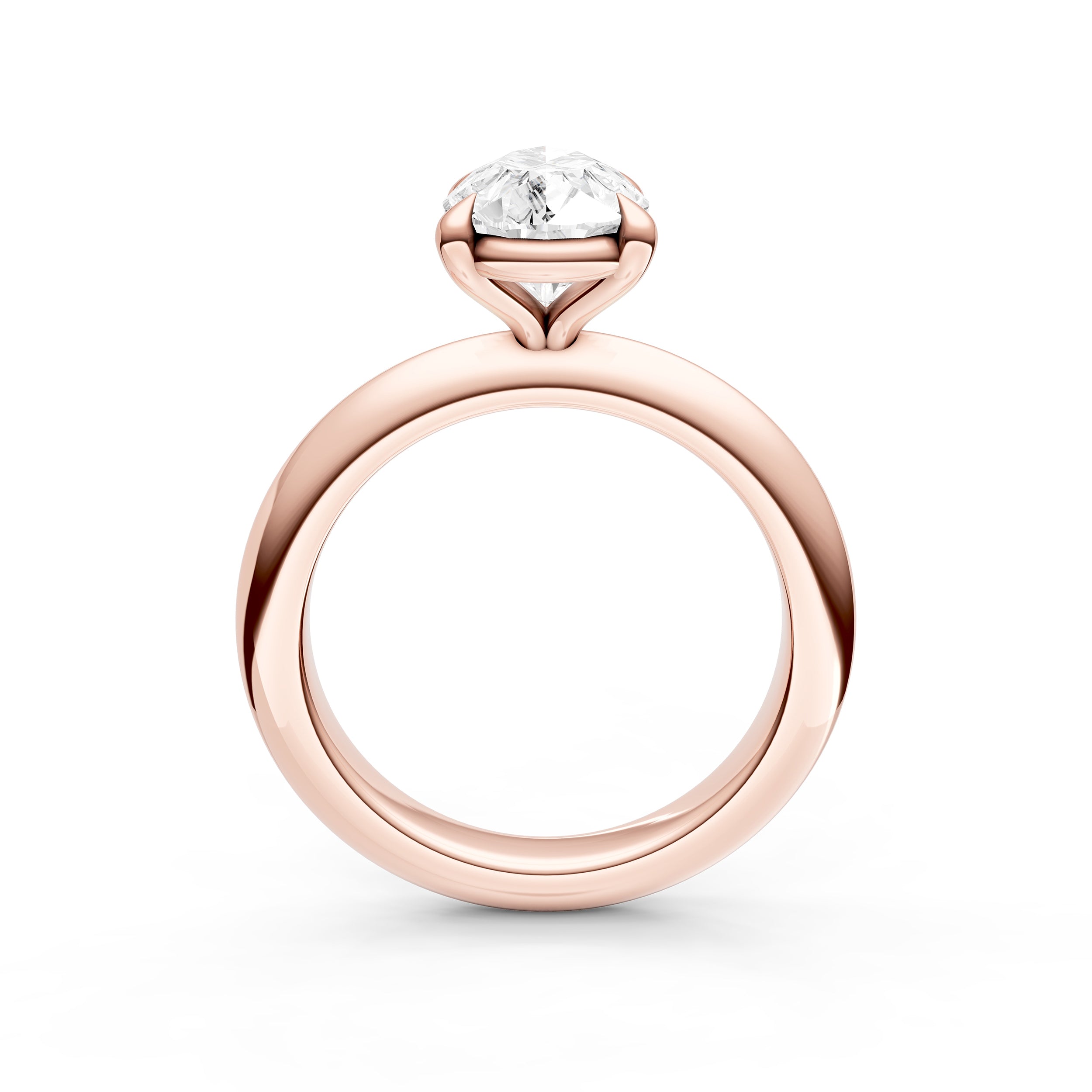 Classic Plain Knife Edge Engagement Ring (Pear Shape) Birmingham Jewelry Engagement Ring Birmingham Jewelry 