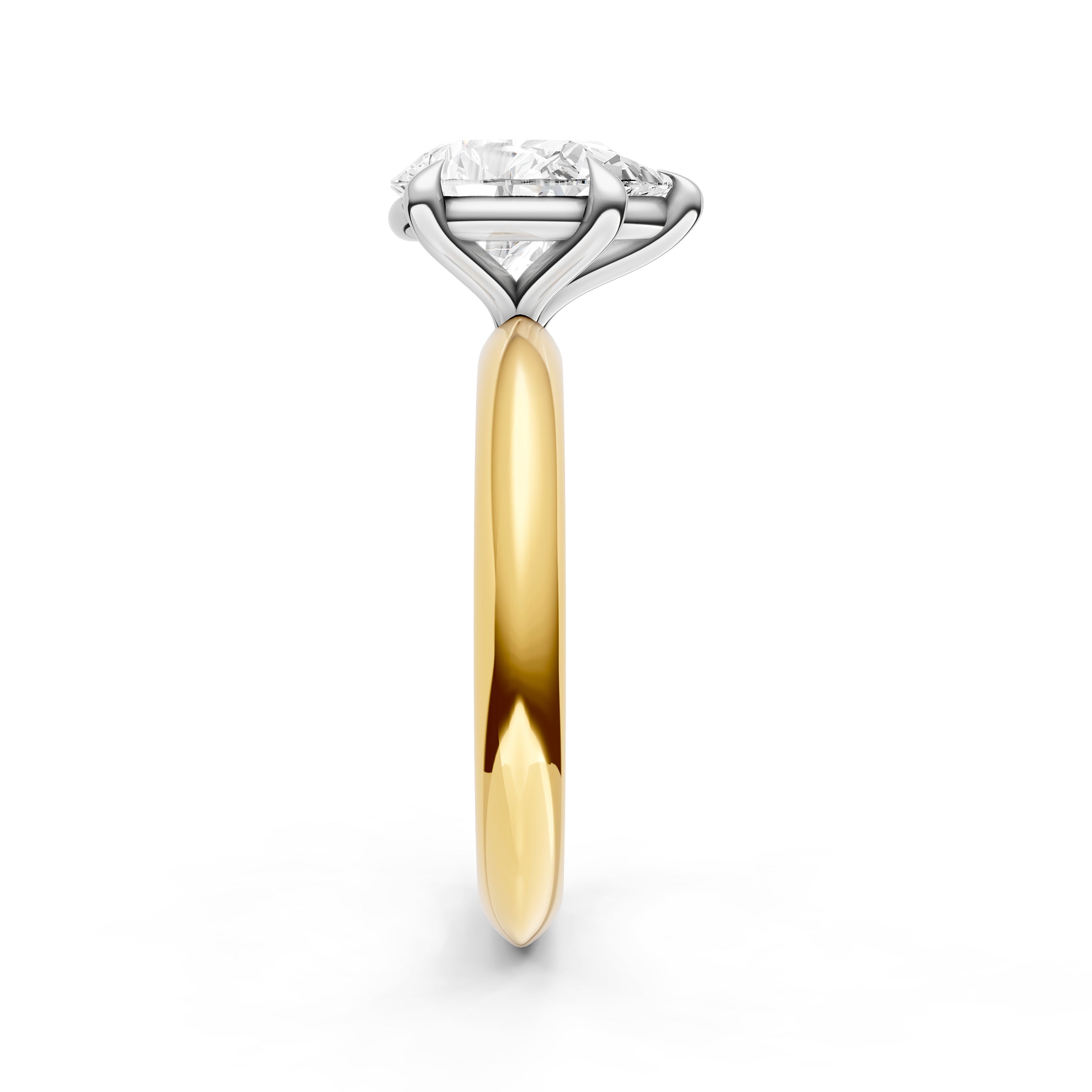 Classic Plain Knife Edge Engagement Ring (Pear Shape) Birmingham Jewelry Engagement Ring Birmingham Jewelry 