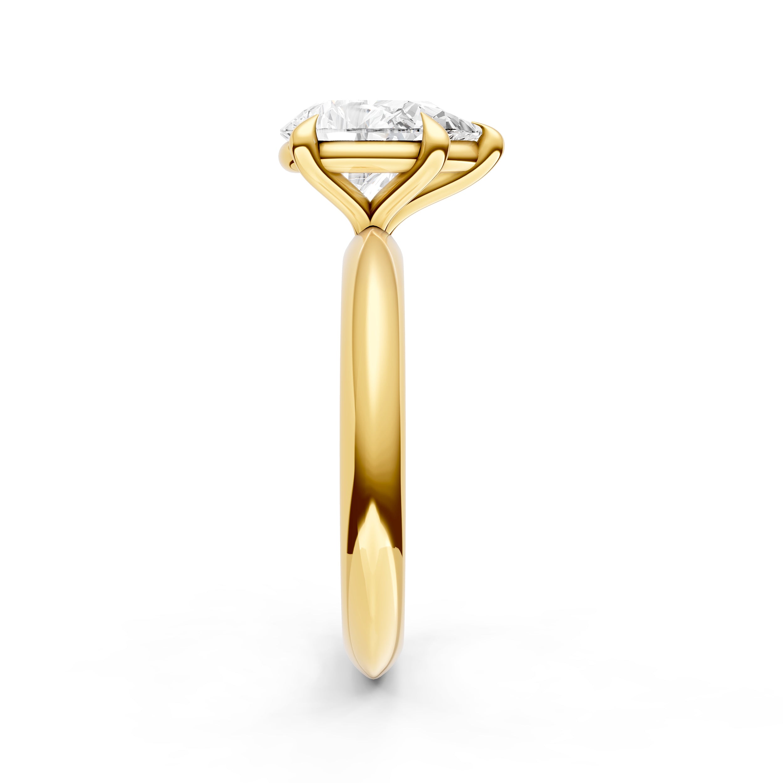 Classic Plain Knife Edge Engagement Ring (Pear Shape) Birmingham Jewelry Engagement Ring Birmingham Jewelry 