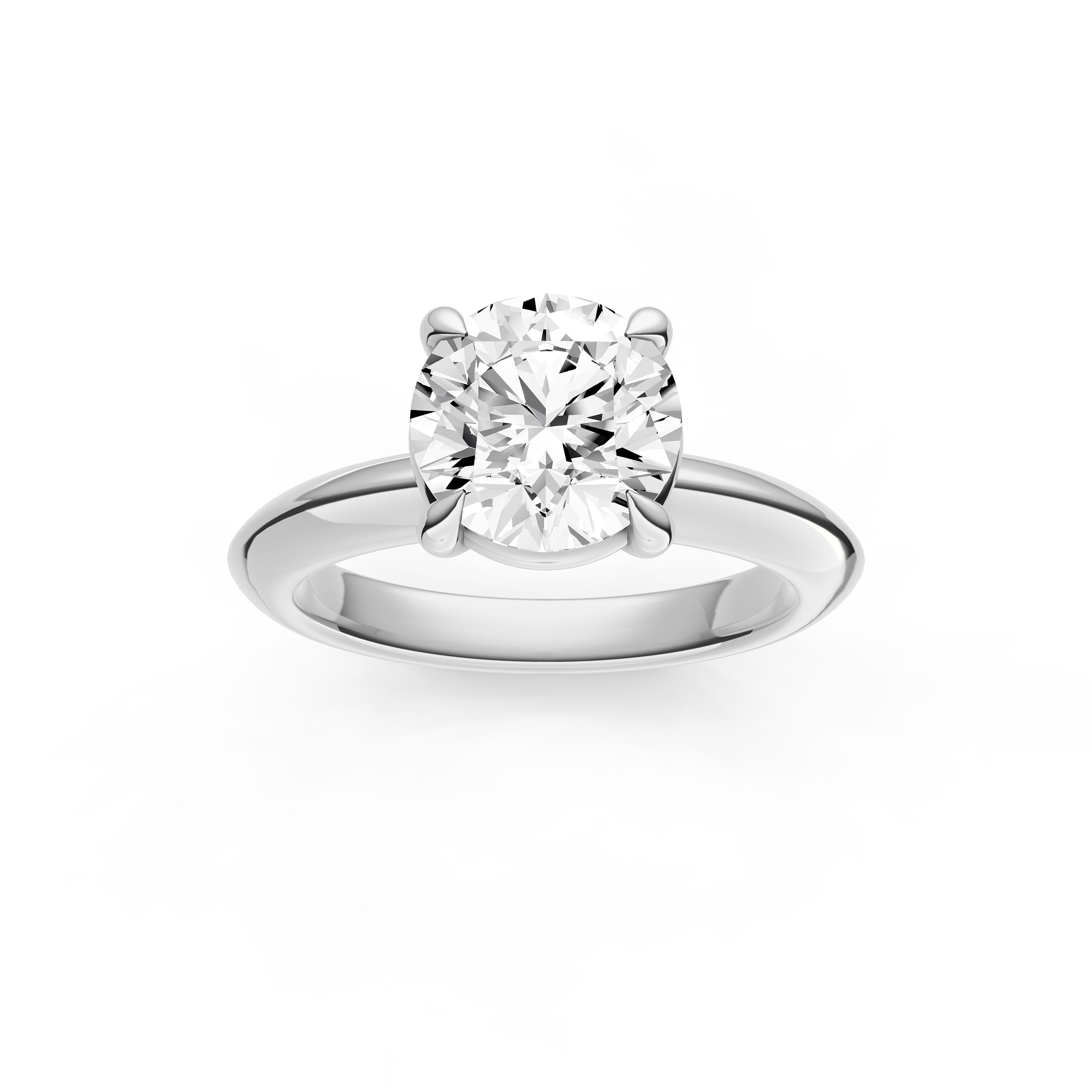 Classic Plain Knife Edge Engagement Ring (Round) Birmingham Jewelry Engagement Ring Birmingham Jewelry 