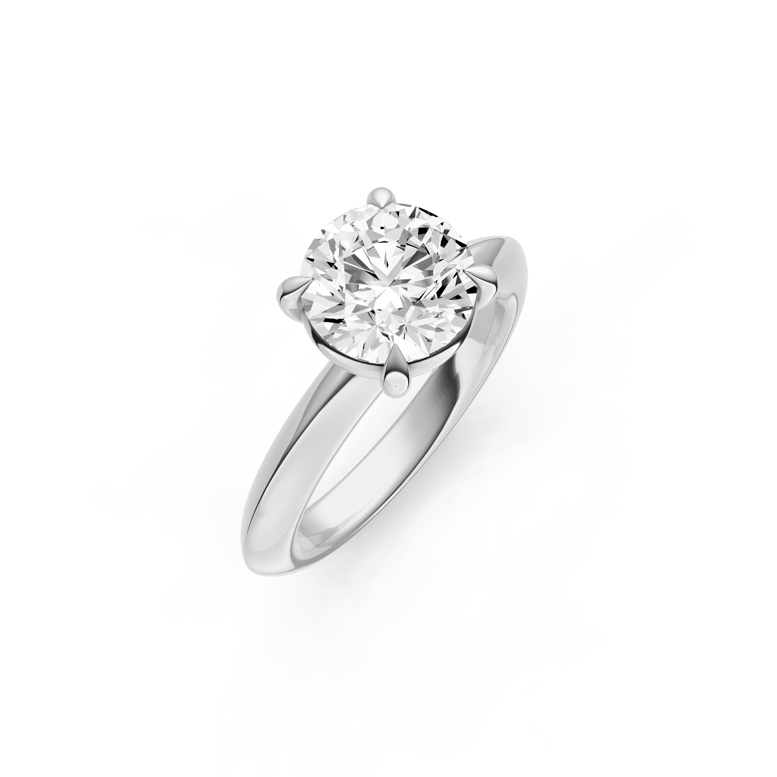 Classic Plain Knife Edge Engagement Ring (Round) Birmingham Jewelry Engagement Ring Birmingham Jewelry 