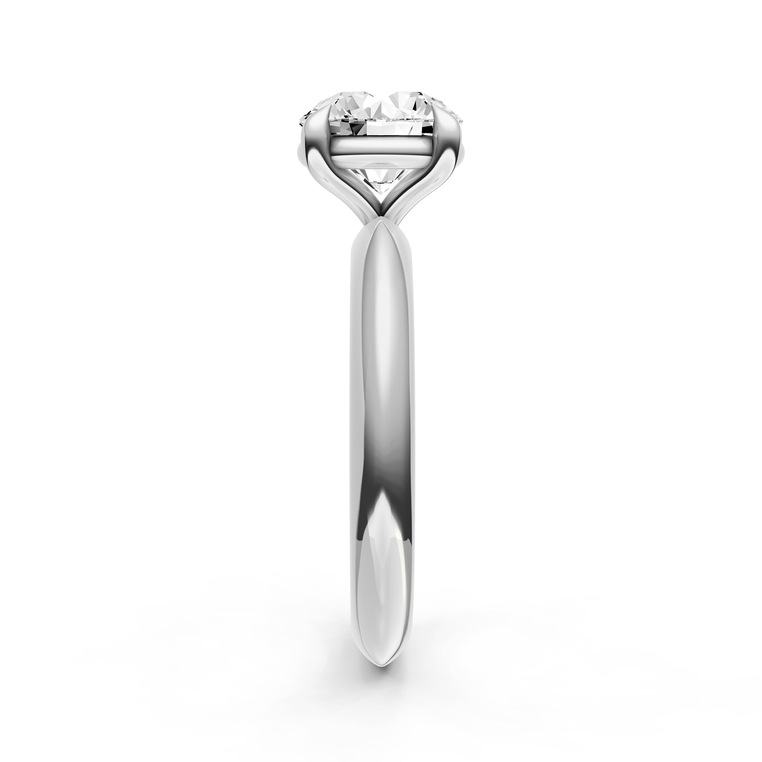 Classic Plain Knife Edge Engagement Ring (Round) Birmingham Jewelry Engagement Ring Birmingham Jewelry 