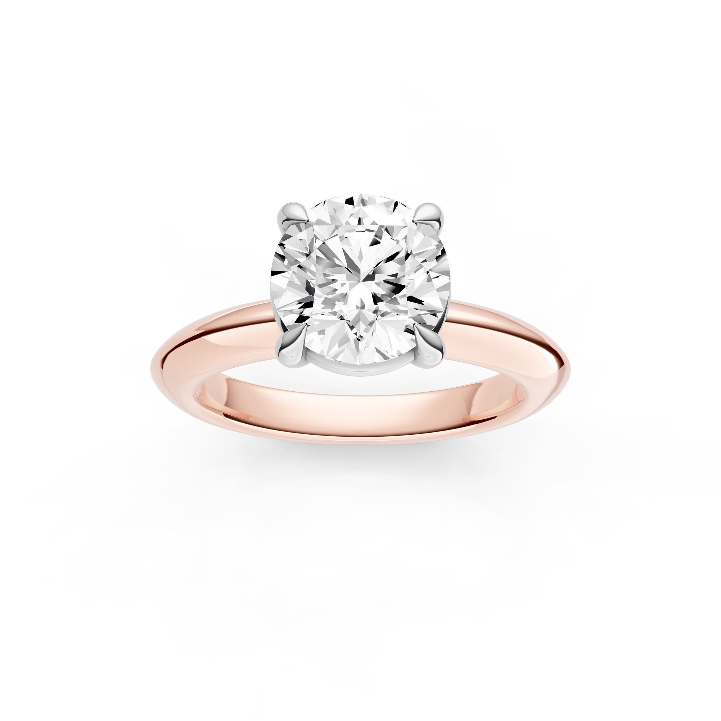 Classic Plain Knife Edge Engagement Ring (Round) Birmingham Jewelry Engagement Ring Birmingham Jewelry 