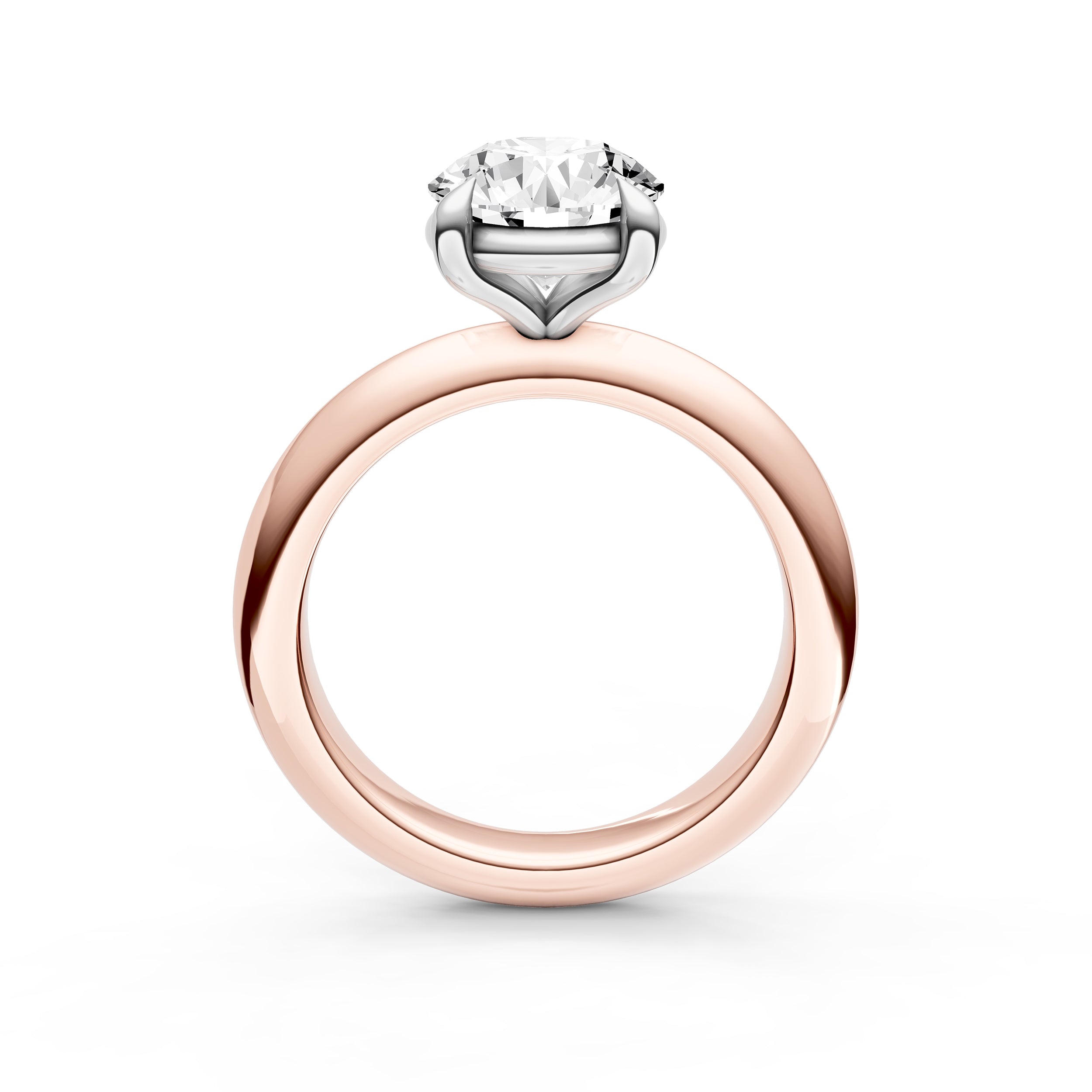 Classic Plain Knife Edge Engagement Ring (Round) Birmingham Jewelry Engagement Ring Birmingham Jewelry 