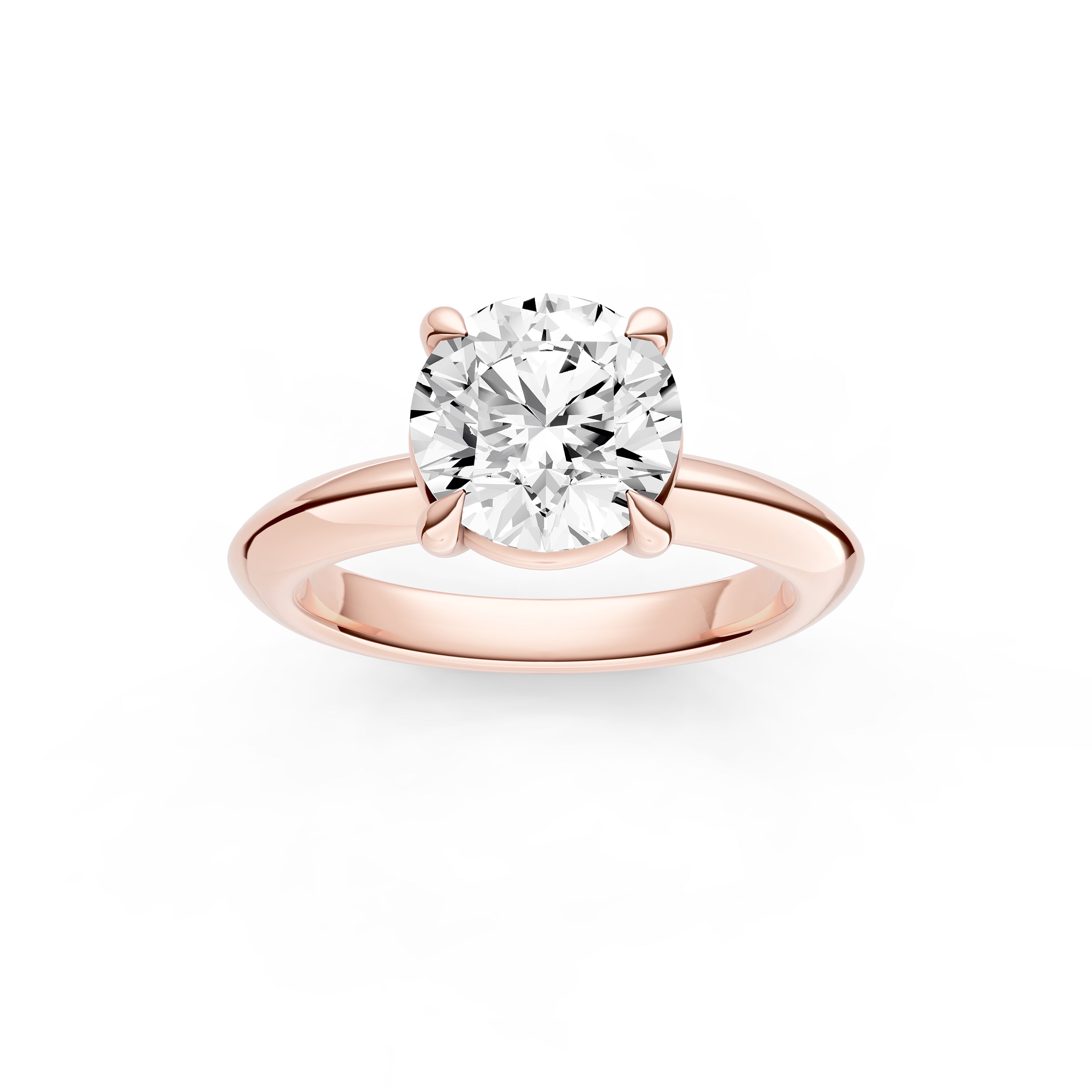 Classic Plain Knife Edge Engagement Ring (Round) Birmingham Jewelry Engagement Ring Birmingham Jewelry 