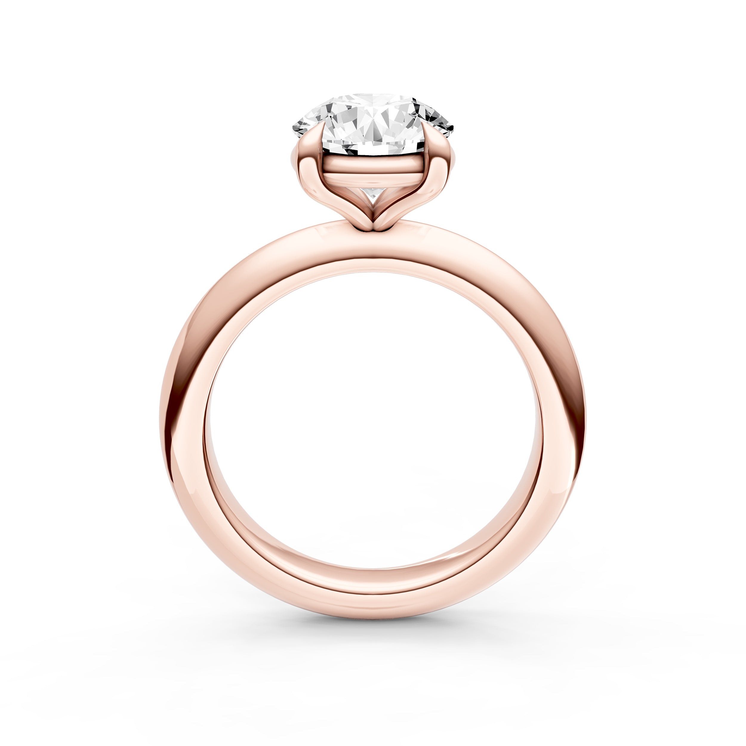 Classic Plain Knife Edge Engagement Ring (Round) Birmingham Jewelry Engagement Ring Birmingham Jewelry 