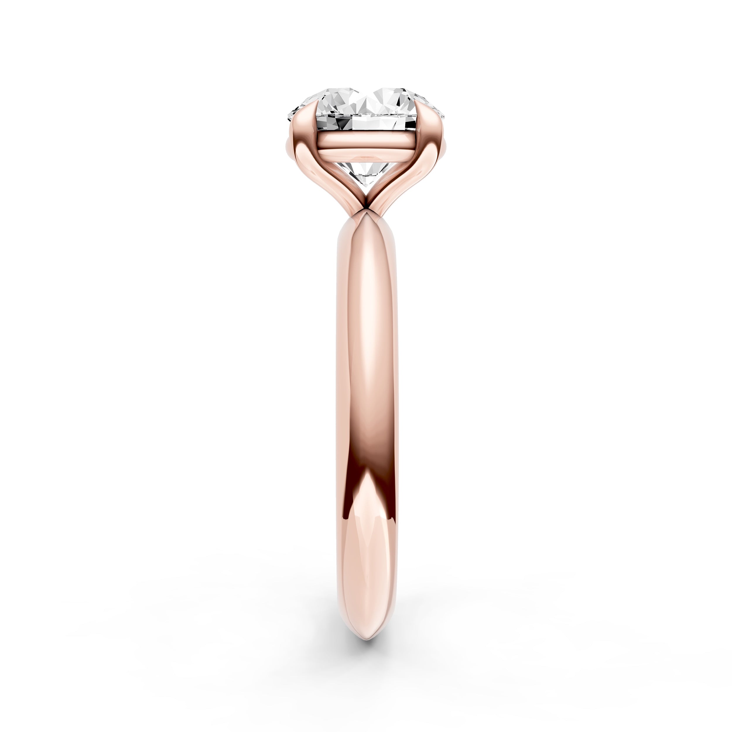 Classic Plain Knife Edge Engagement Ring (Round) Birmingham Jewelry Engagement Ring Birmingham Jewelry 
