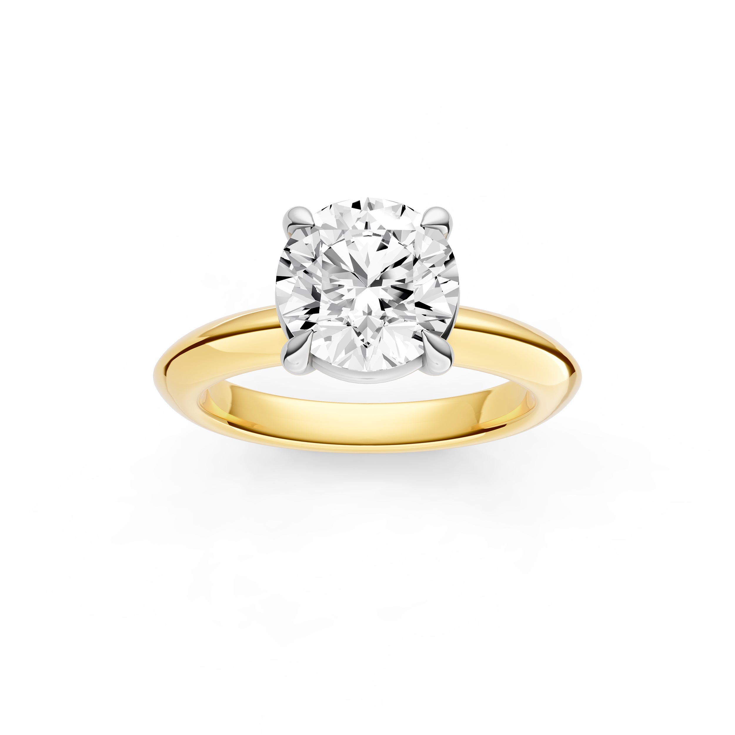 Classic Plain Knife Edge Engagement Ring (Round) Birmingham Jewelry Engagement Ring Birmingham Jewelry 