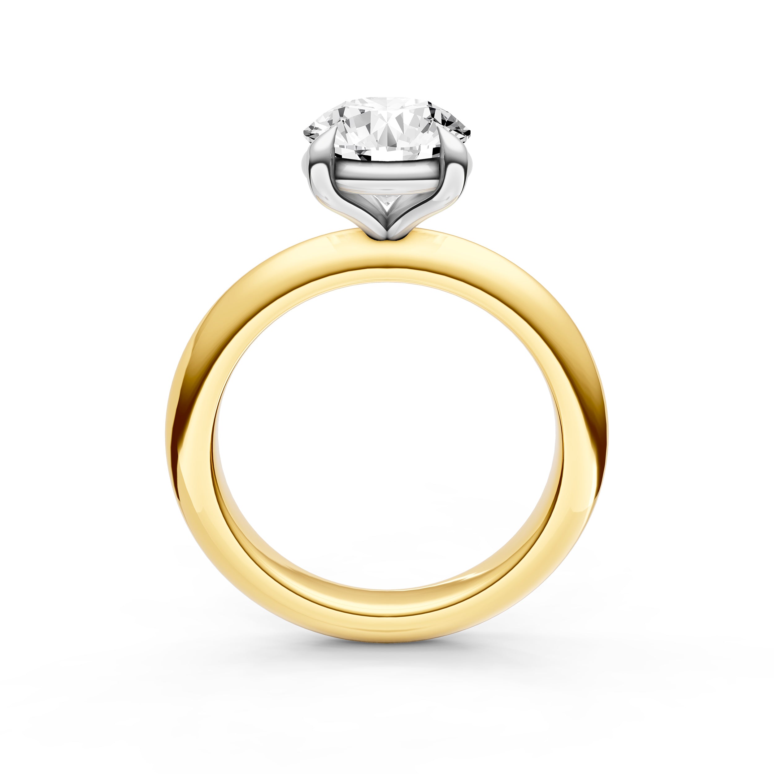 Classic Plain Knife Edge Engagement Ring (Round) Birmingham Jewelry Engagement Ring Birmingham Jewelry 