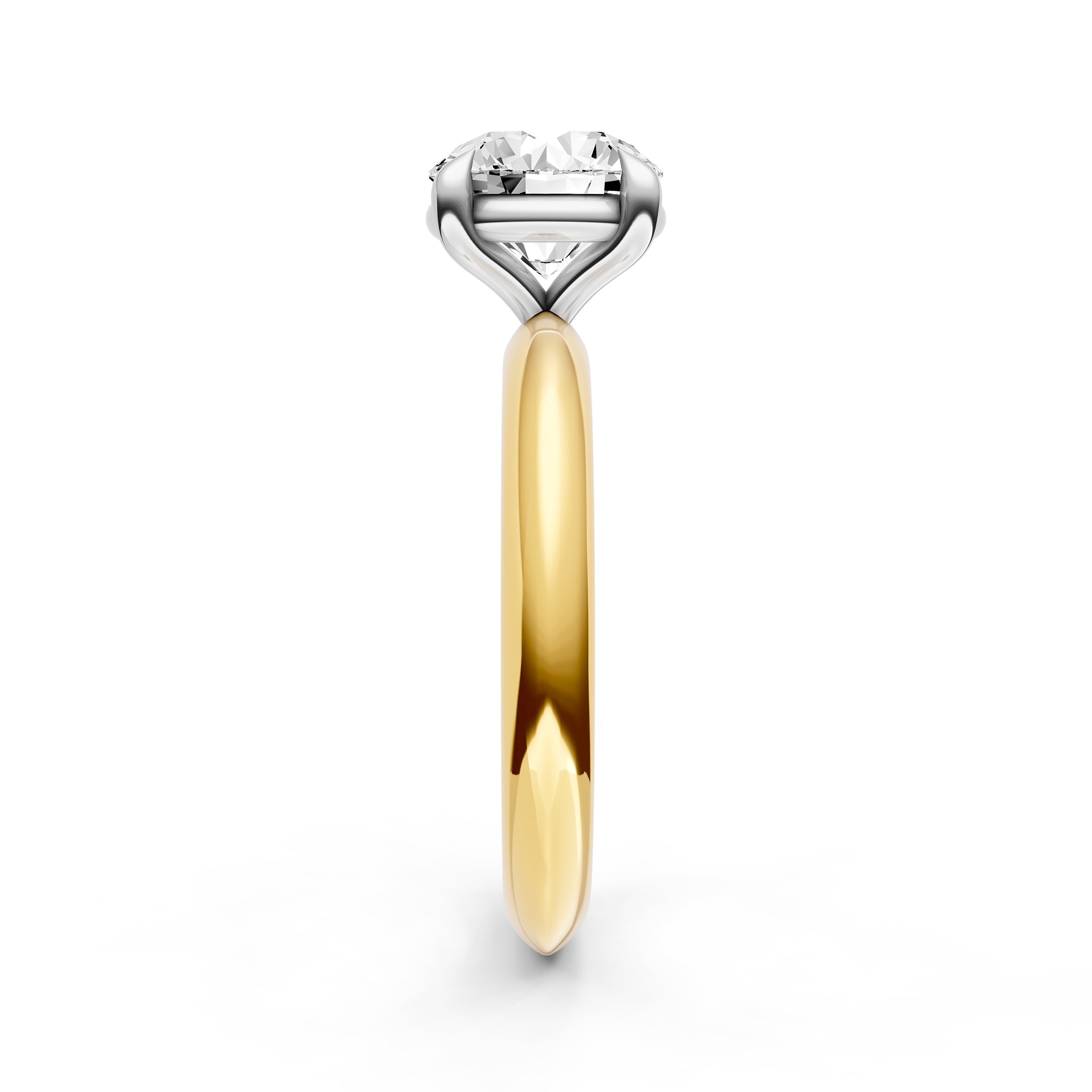 Classic Plain Knife Edge Engagement Ring (Round) Birmingham Jewelry Engagement Ring Birmingham Jewelry 