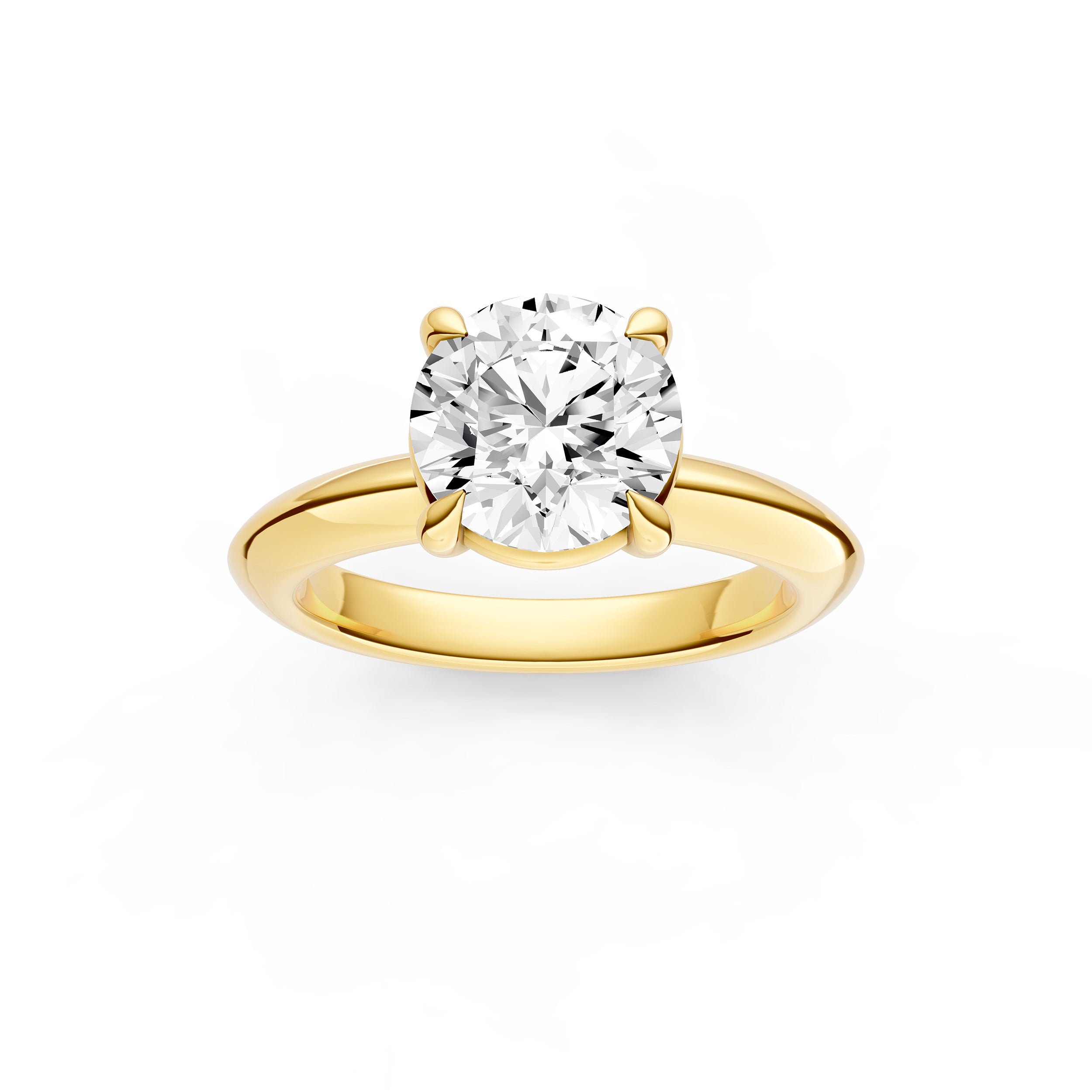 Classic Plain Knife Edge Engagement Ring (Round) Birmingham Jewelry Engagement Ring Birmingham Jewelry 
