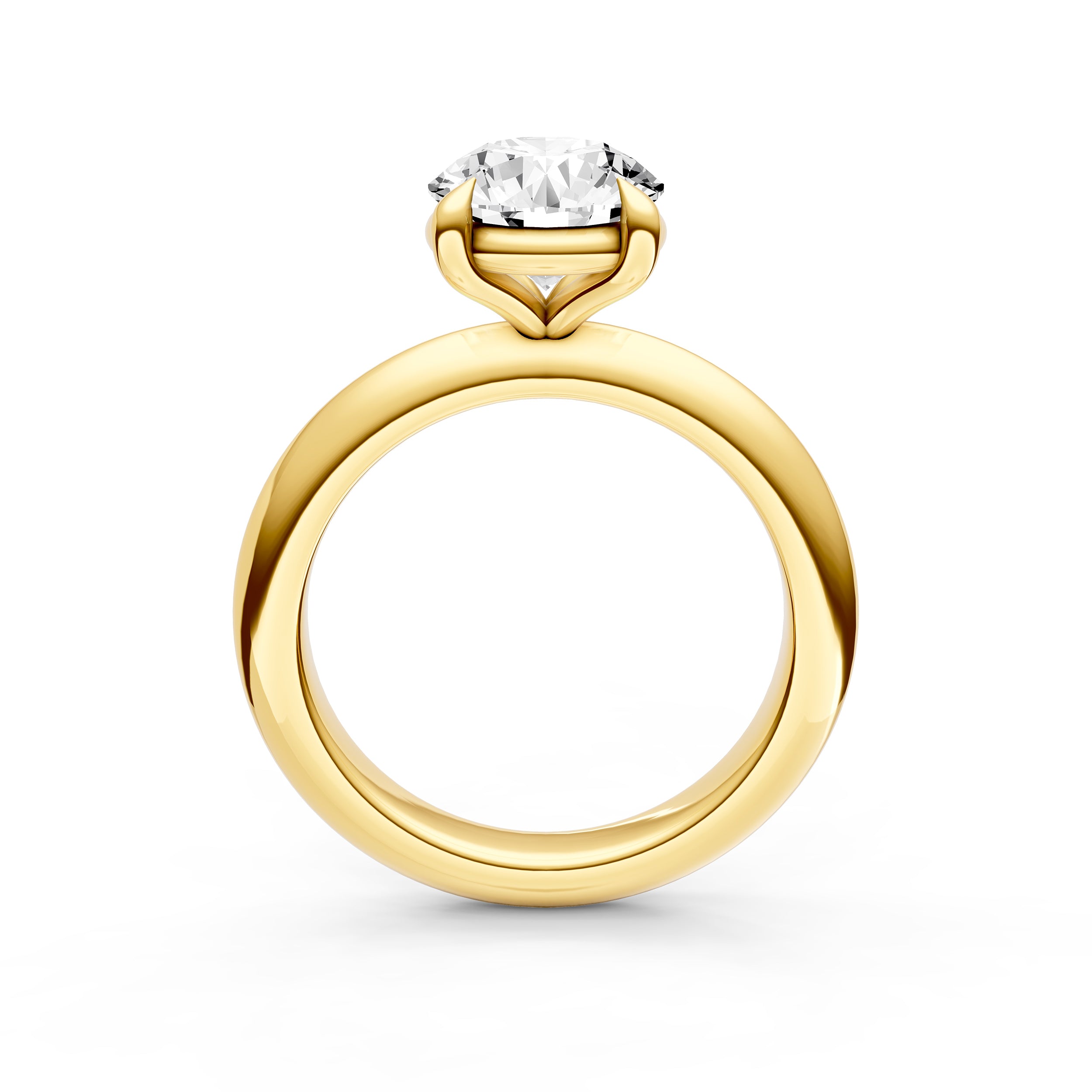 Classic Plain Knife Edge Engagement Ring (Round) Birmingham Jewelry Engagement Ring Birmingham Jewelry 