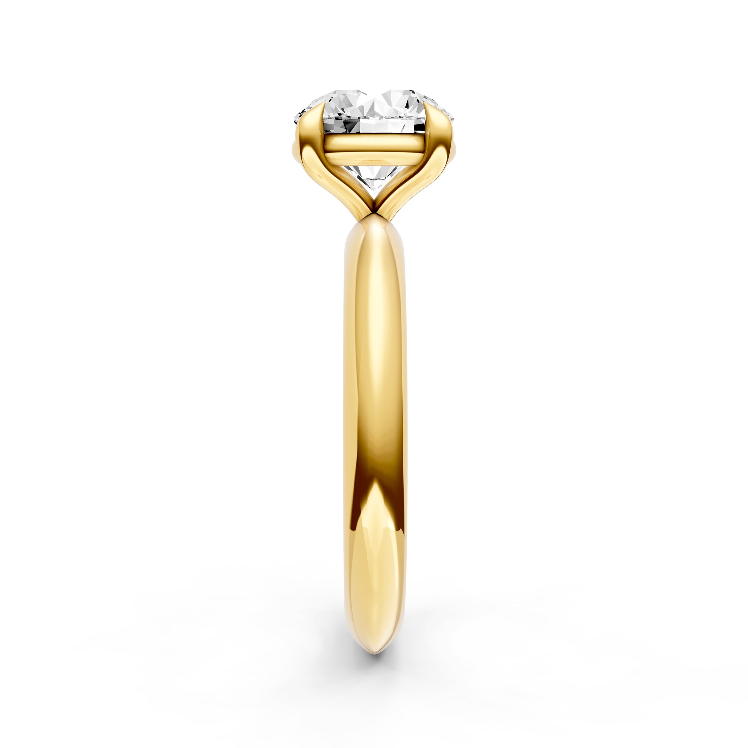 Classic Plain Knife Edge Engagement Ring (Round) Birmingham Jewelry Engagement Ring Birmingham Jewelry 