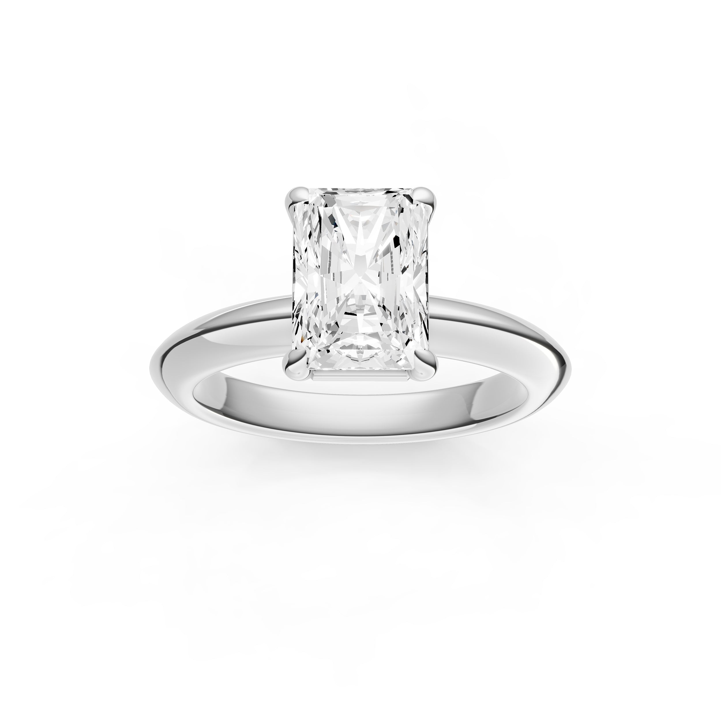 Classic Plain Knife Edge Engagement Ring (Radiant) Birmingham Jewelry Engagement Ring Birmingham Jewelry 