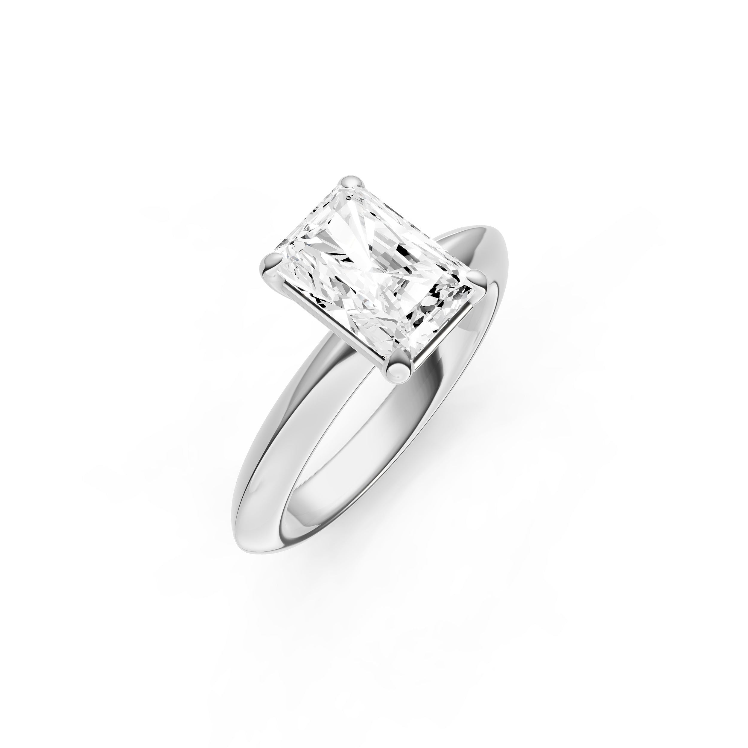 Classic Plain Knife Edge Engagement Ring (Radiant) Birmingham Jewelry Engagement Ring Birmingham Jewelry 