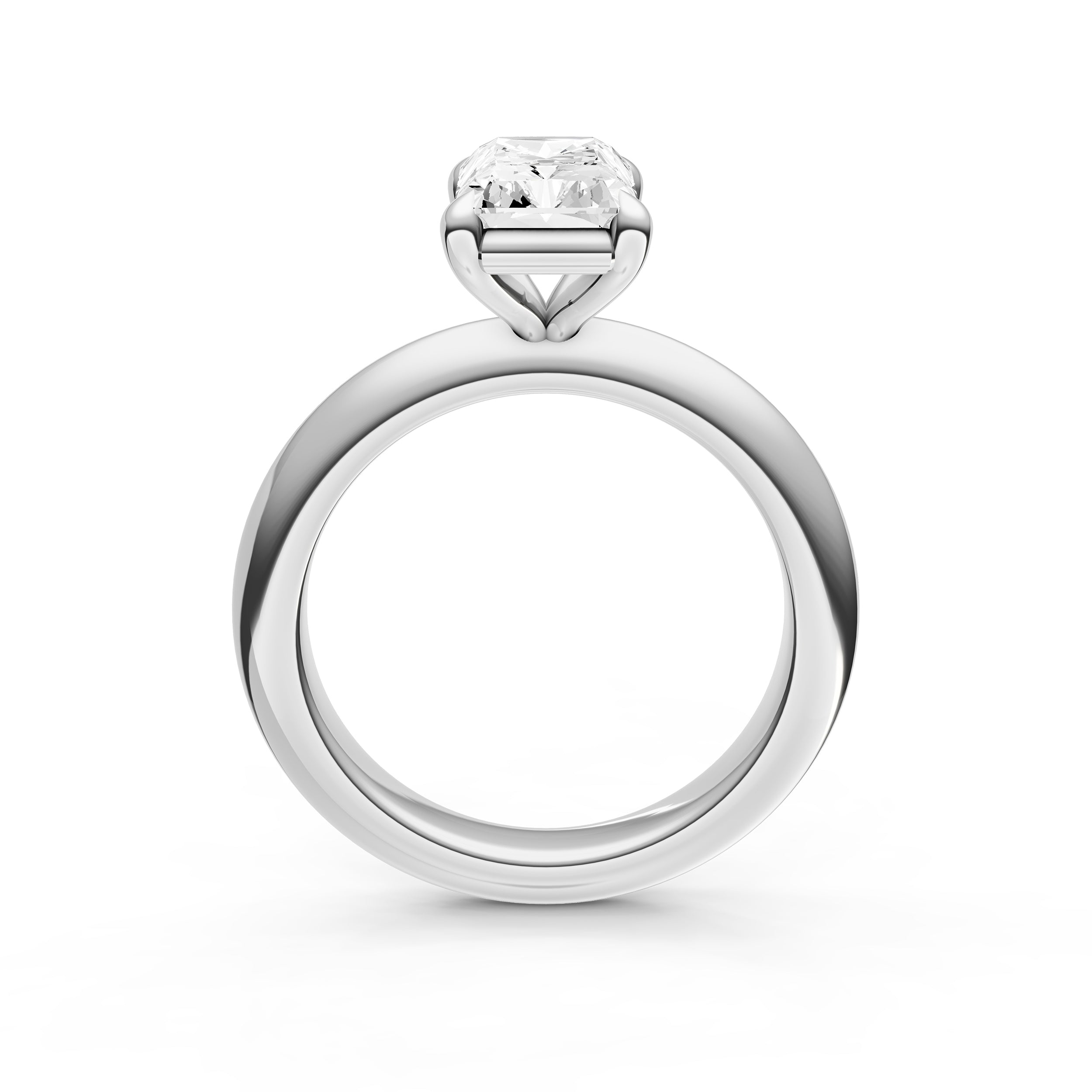 Classic Plain Knife Edge Engagement Ring (Radiant) Birmingham Jewelry Engagement Ring Birmingham Jewelry 