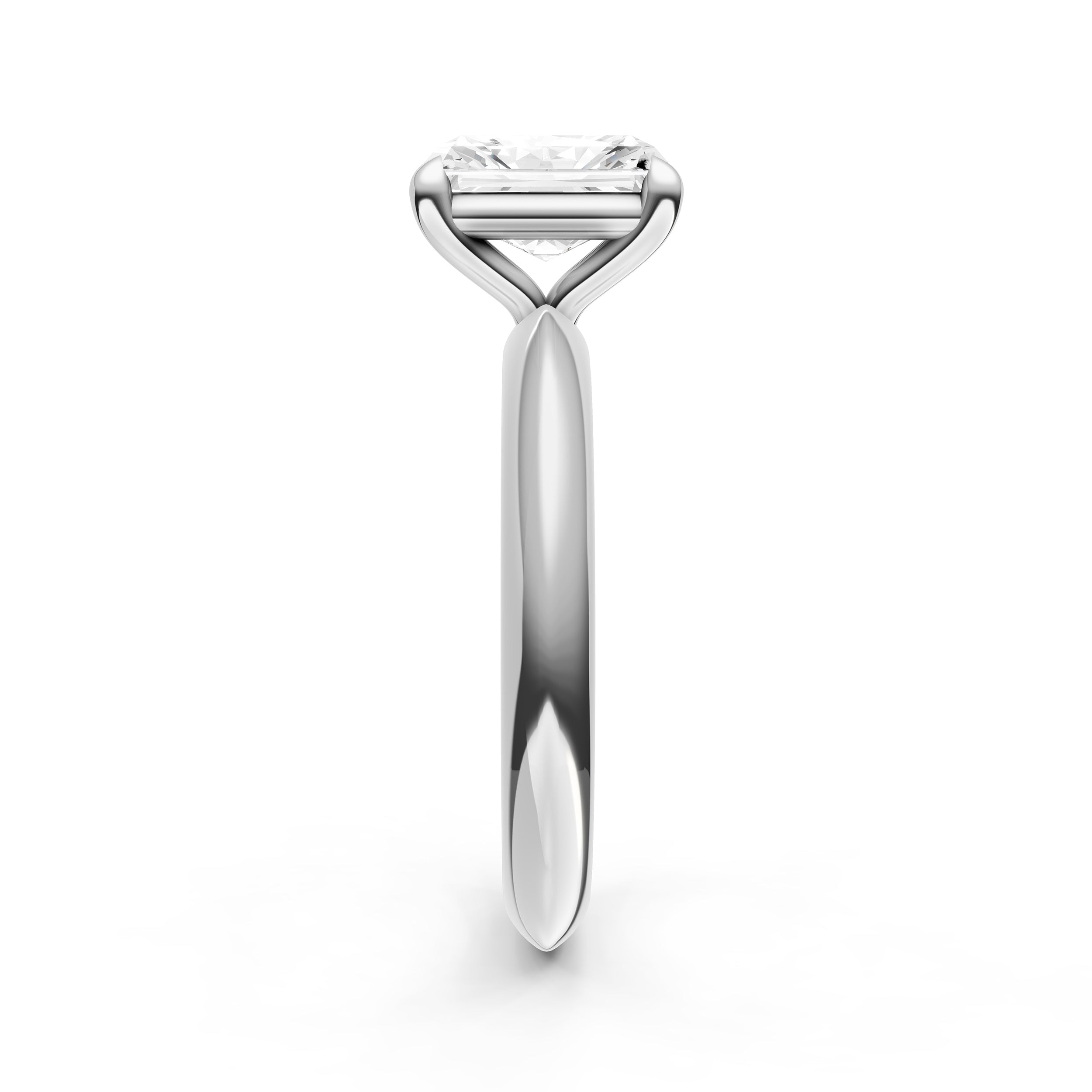 Classic Plain Knife Edge Engagement Ring (Radiant) Birmingham Jewelry Engagement Ring Birmingham Jewelry 