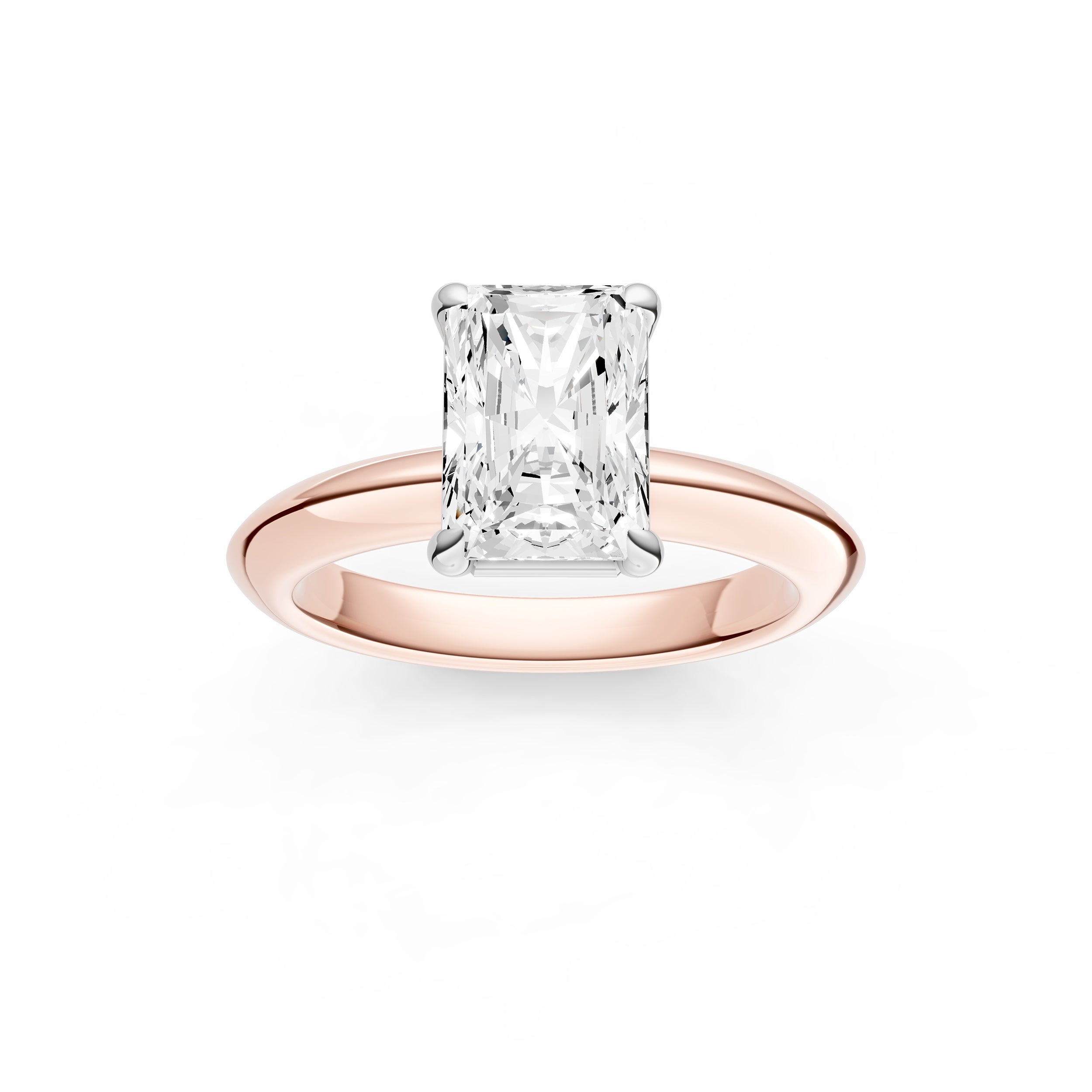 Classic Plain Knife Edge Engagement Ring (Radiant) Birmingham Jewelry Engagement Ring Birmingham Jewelry 