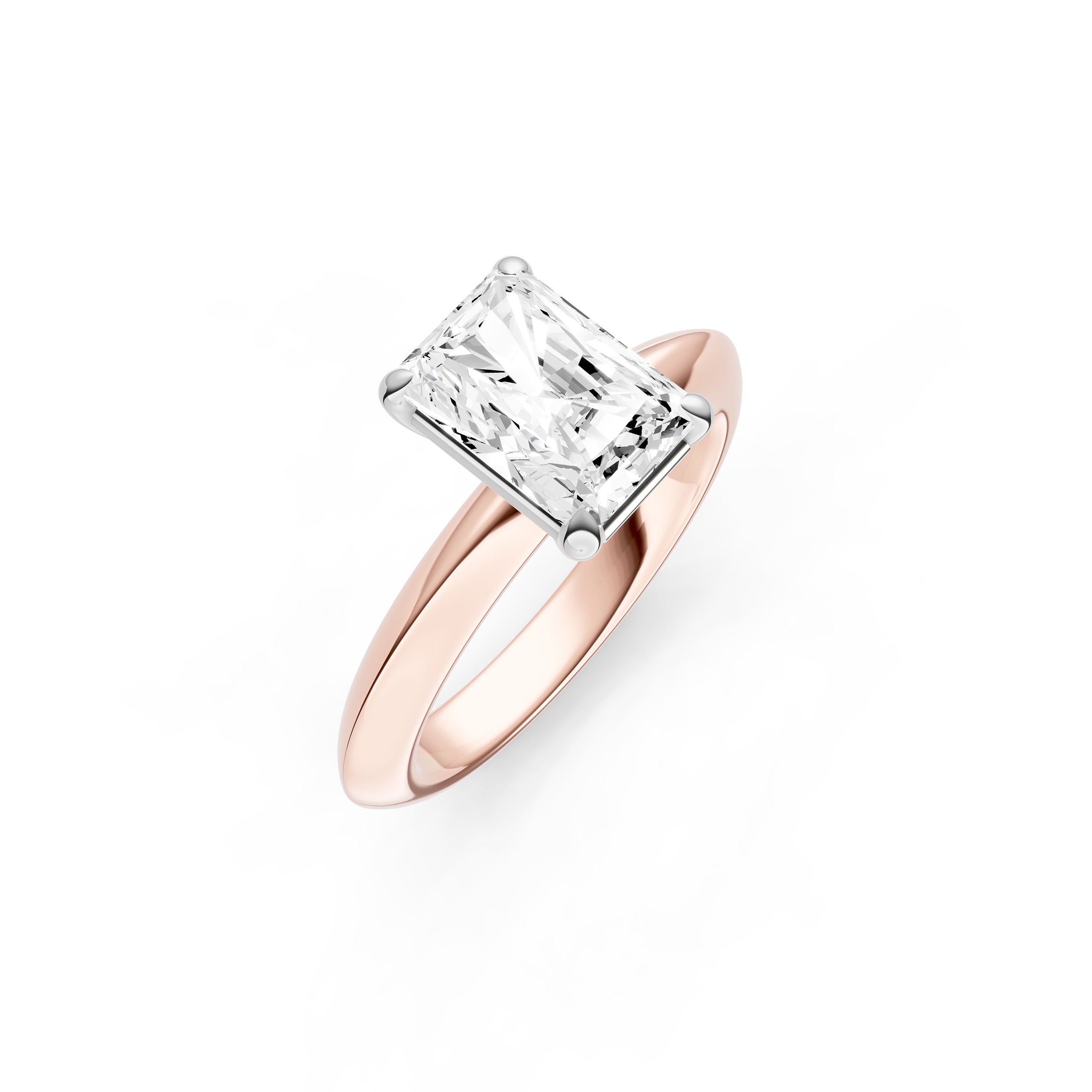 Classic Plain Knife Edge Engagement Ring (Radiant) Birmingham Jewelry Engagement Ring Birmingham Jewelry 