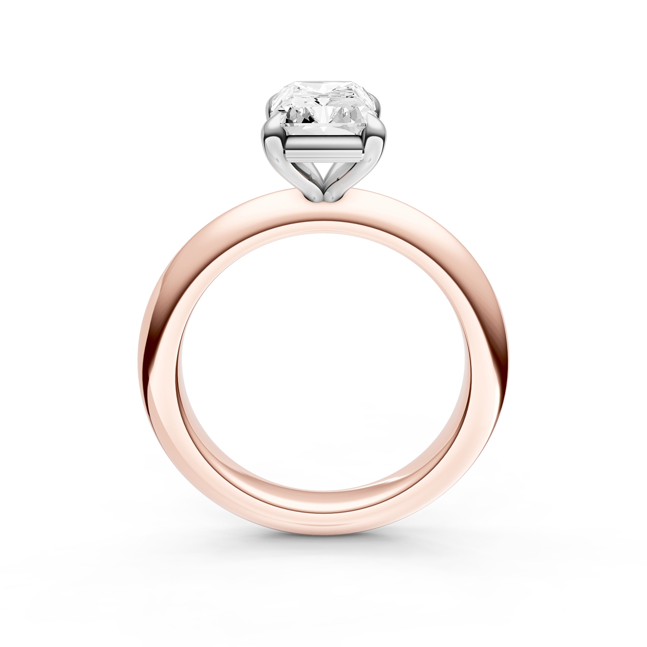 Classic Plain Knife Edge Engagement Ring (Radiant) Birmingham Jewelry Engagement Ring Birmingham Jewelry 