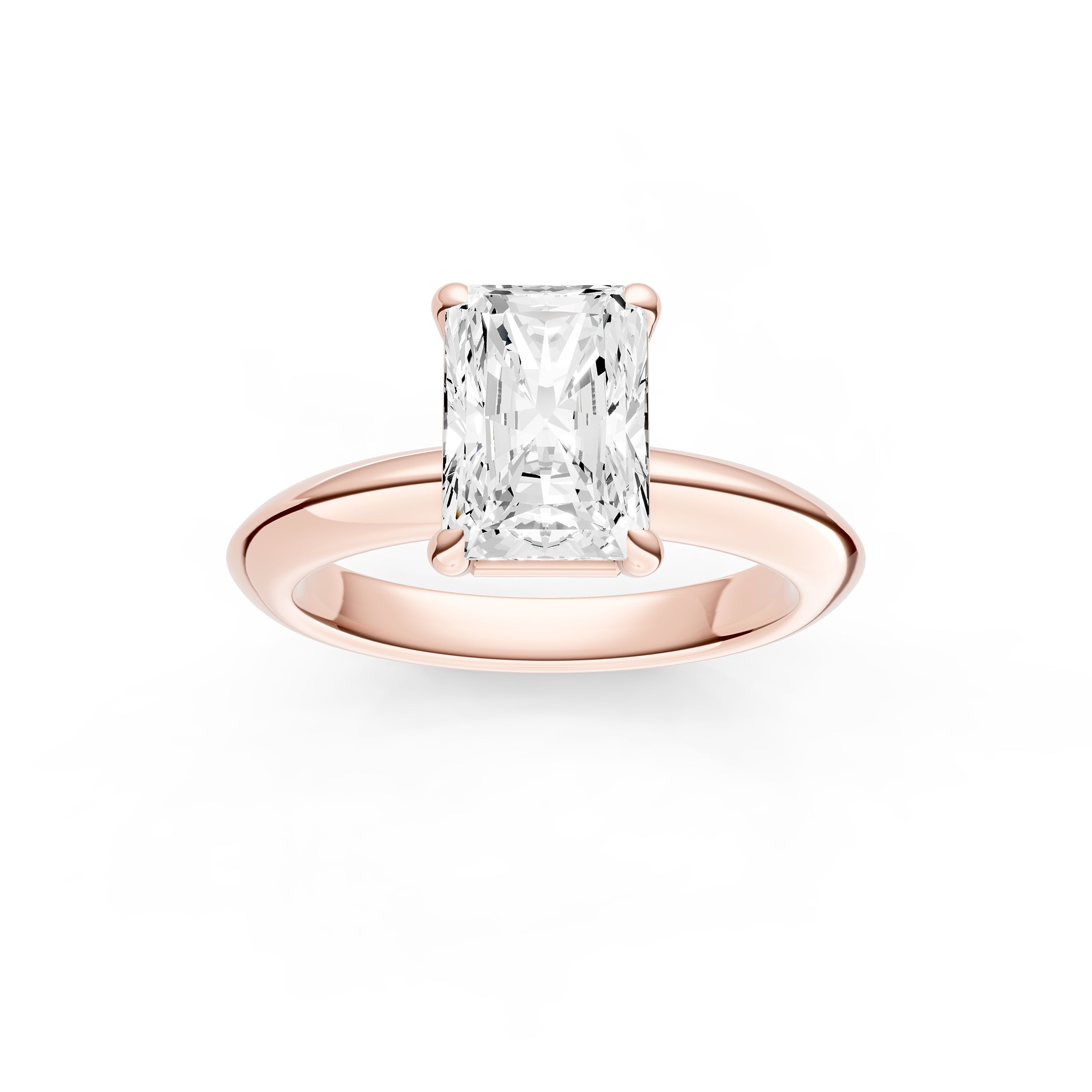 Classic Plain Knife Edge Engagement Ring (Radiant) Birmingham Jewelry Engagement Ring Birmingham Jewelry 
