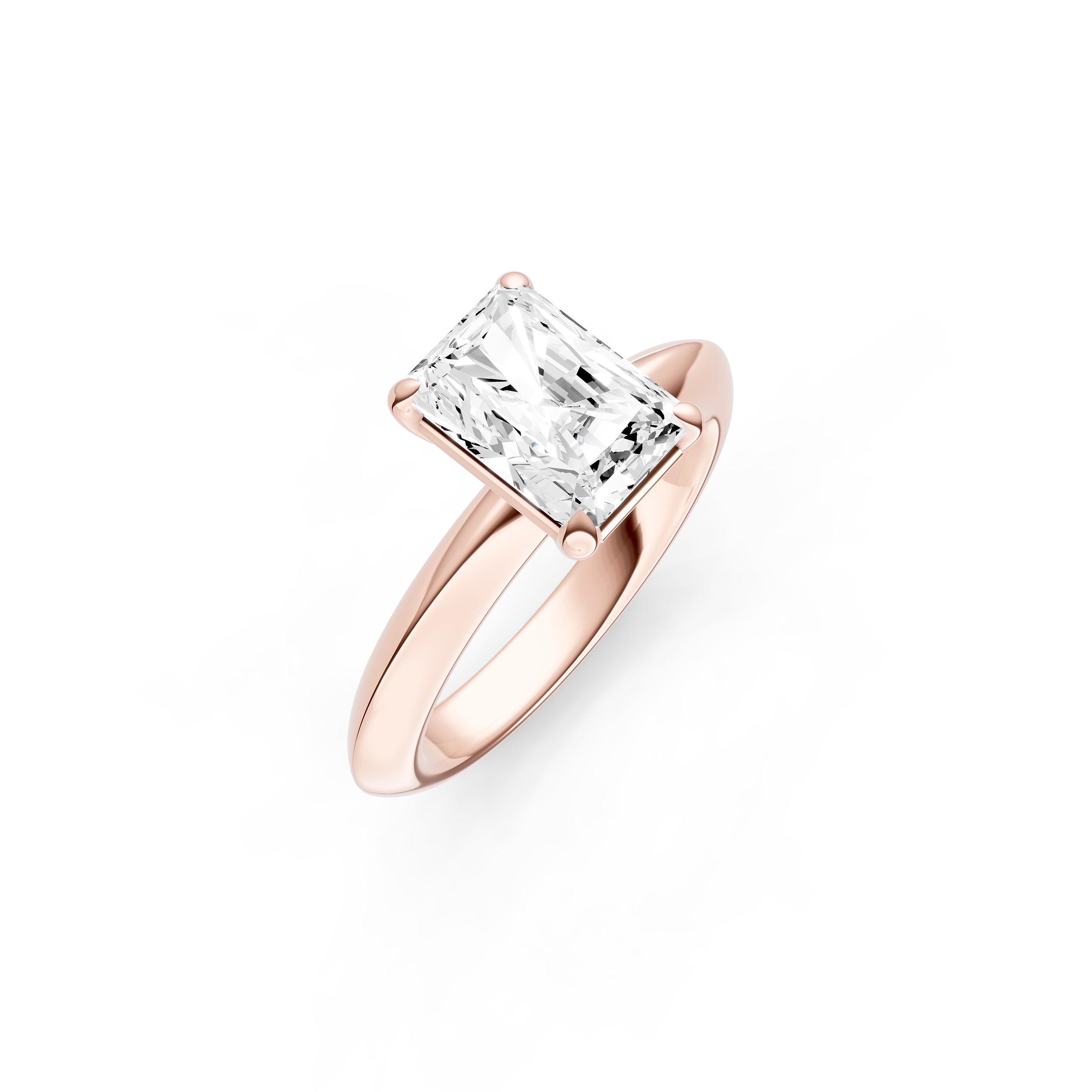 Classic Plain Knife Edge Engagement Ring (Radiant) Birmingham Jewelry Engagement Ring Birmingham Jewelry 