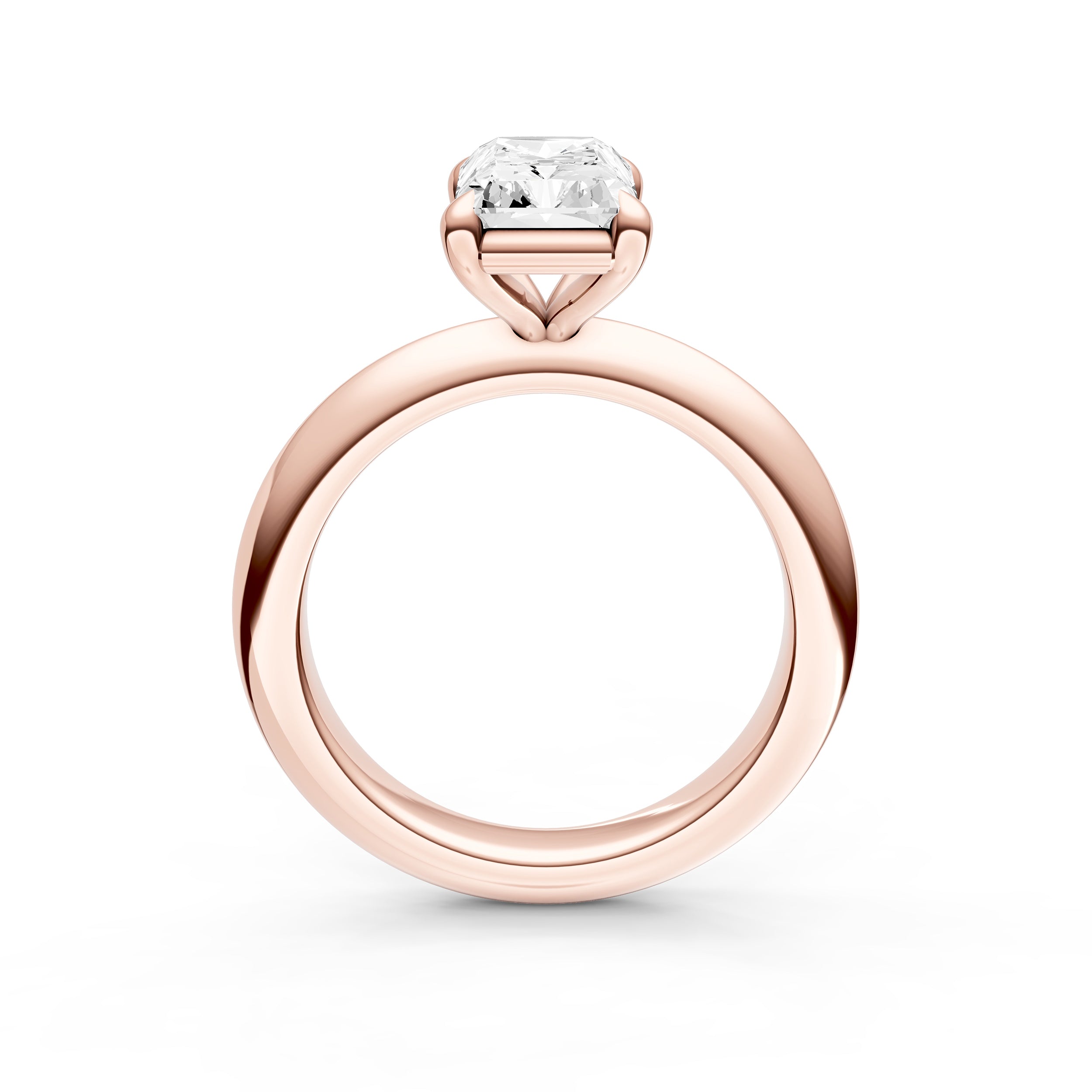 Classic Plain Knife Edge Engagement Ring (Radiant) Birmingham Jewelry Engagement Ring Birmingham Jewelry 
