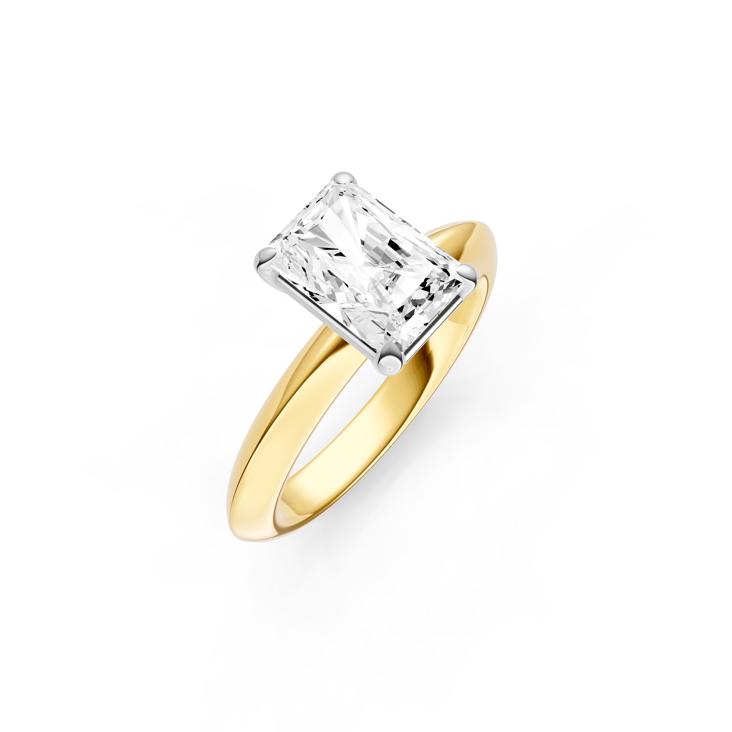 Classic Plain Knife Edge Engagement Ring (Radiant) Birmingham Jewelry Engagement Ring Birmingham Jewelry 