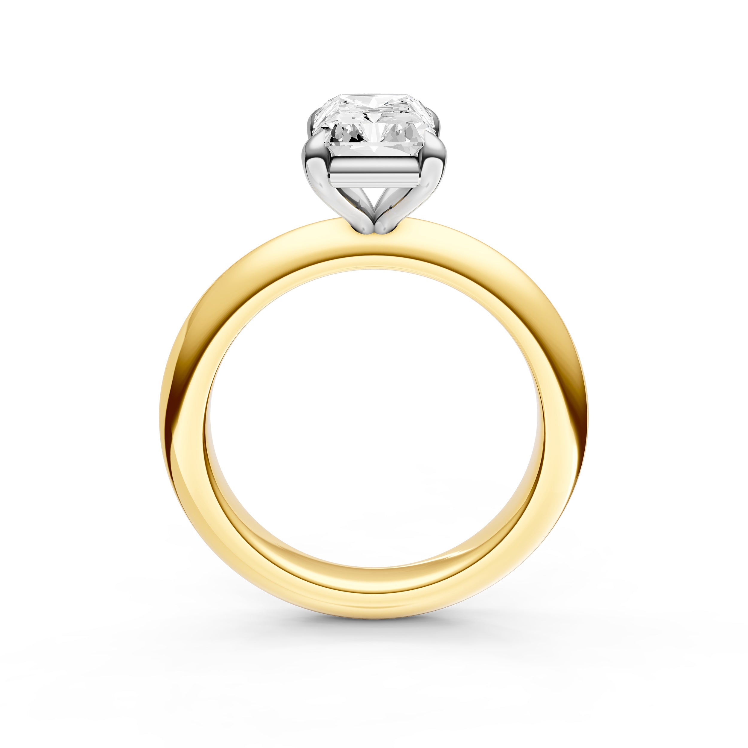 Classic Plain Knife Edge Engagement Ring (Radiant) Birmingham Jewelry Engagement Ring Birmingham Jewelry 