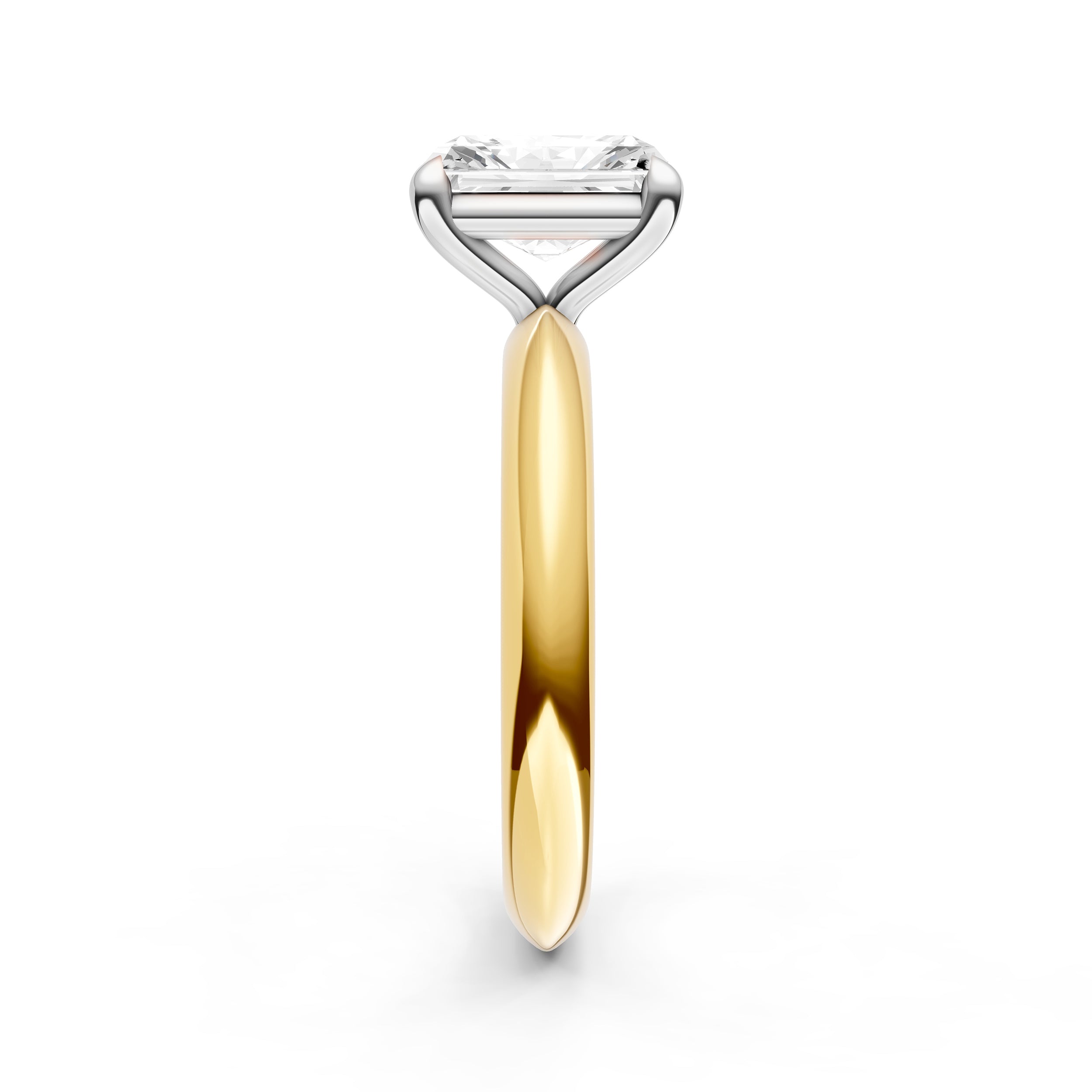 Classic Plain Knife Edge Engagement Ring (Radiant) Birmingham Jewelry Engagement Ring Birmingham Jewelry 