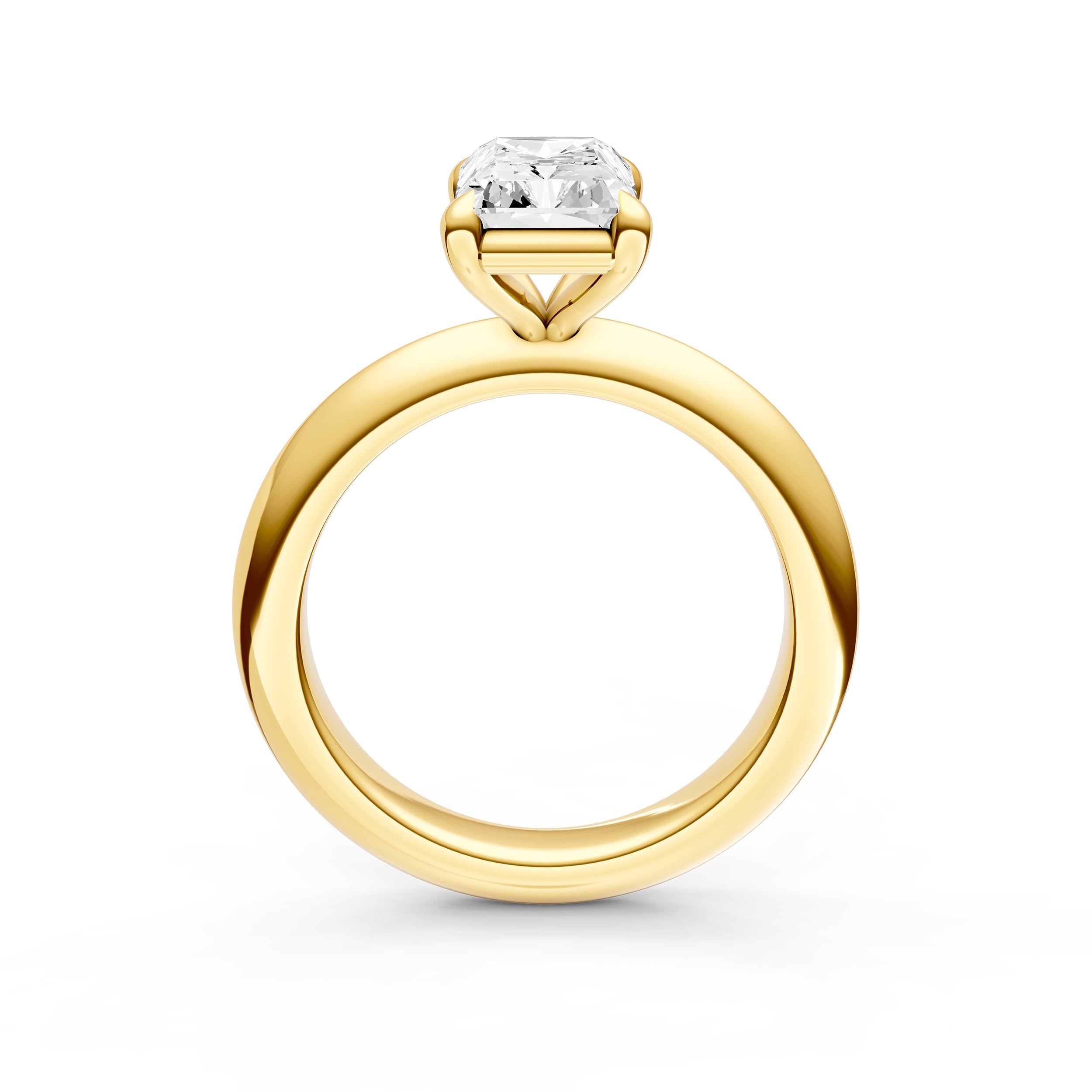 Classic Plain Knife Edge Engagement Ring (Radiant) Birmingham Jewelry Engagement Ring Birmingham Jewelry 