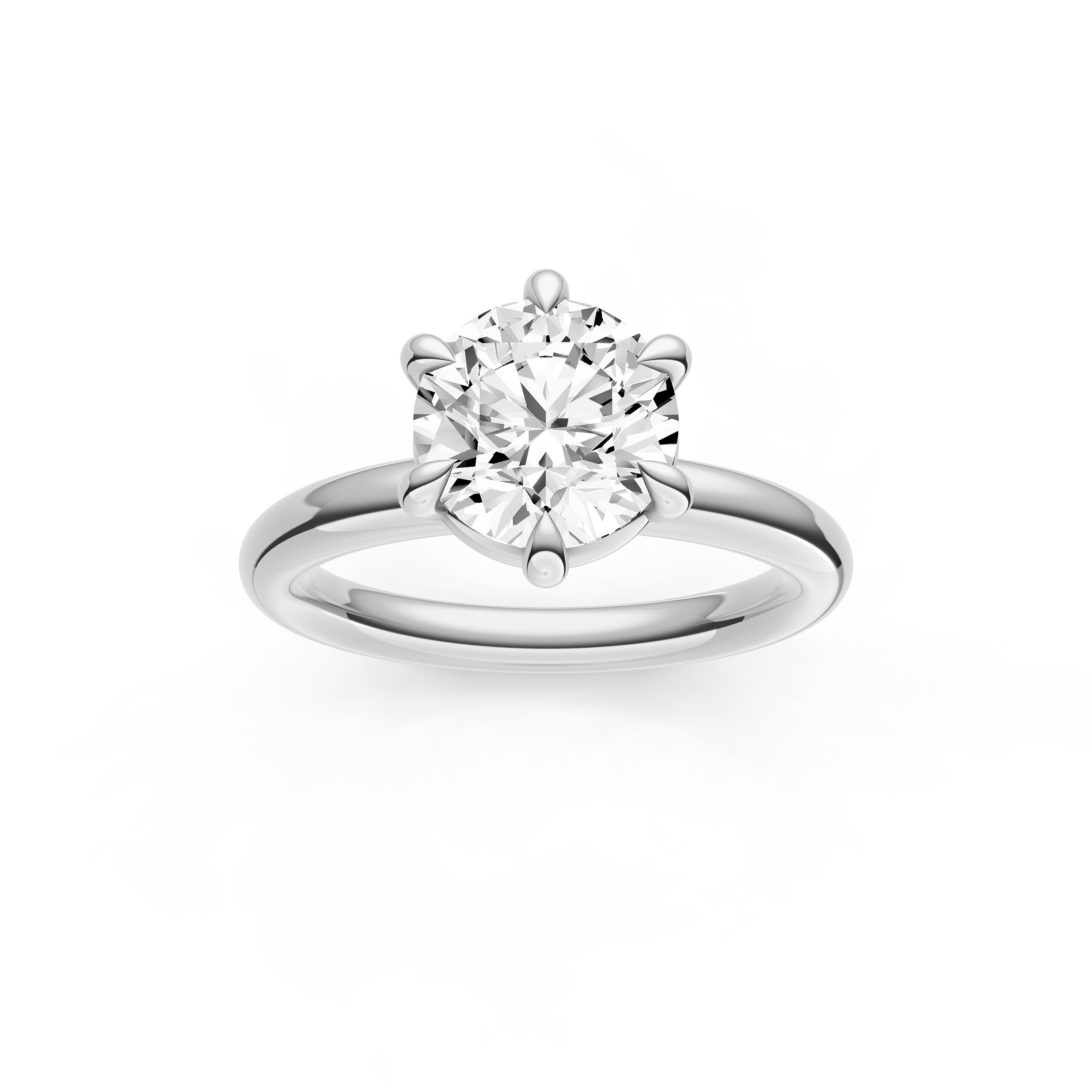 Classic 6-Prong Basket Engagement Ring (Round) Birmingham Jewelry Engagement Ring Birmingham Jewelry 
