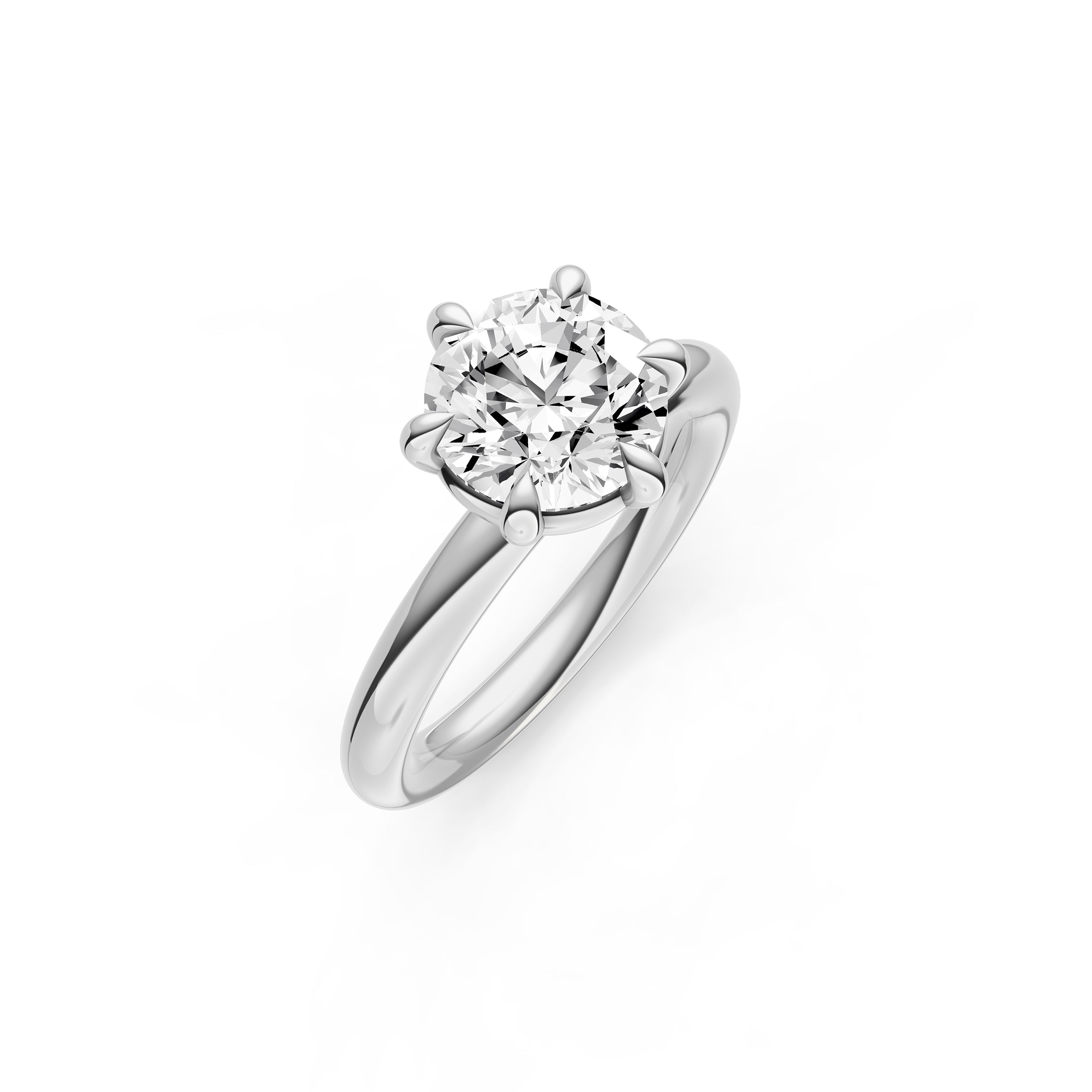 Classic 6-Prong Basket Engagement Ring (Round) Birmingham Jewelry Engagement Ring Birmingham Jewelry 