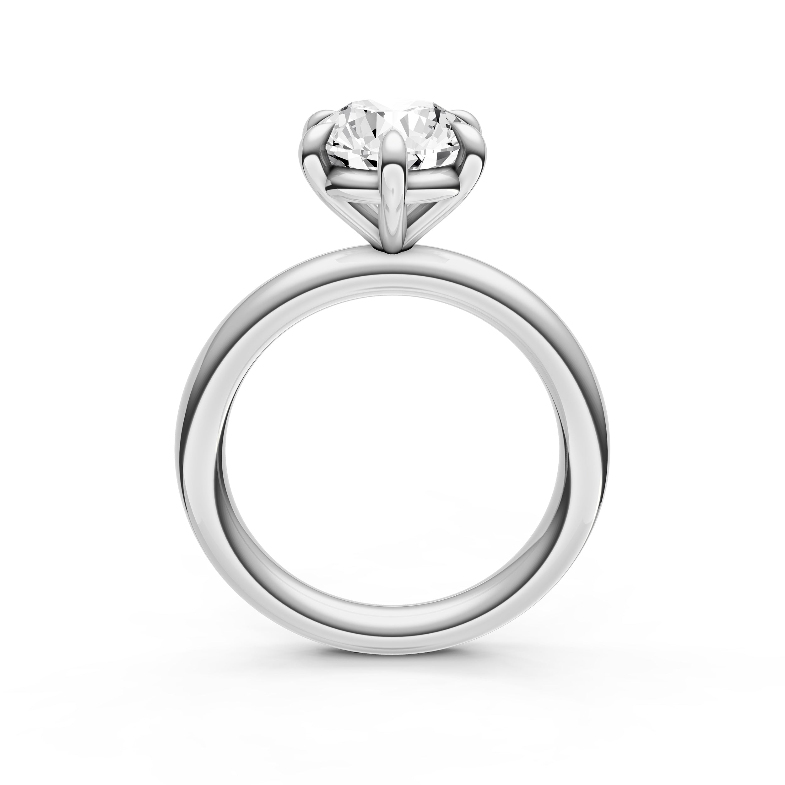 Classic 6-Prong Basket Engagement Ring (Round) Birmingham Jewelry Engagement Ring Birmingham Jewelry 
