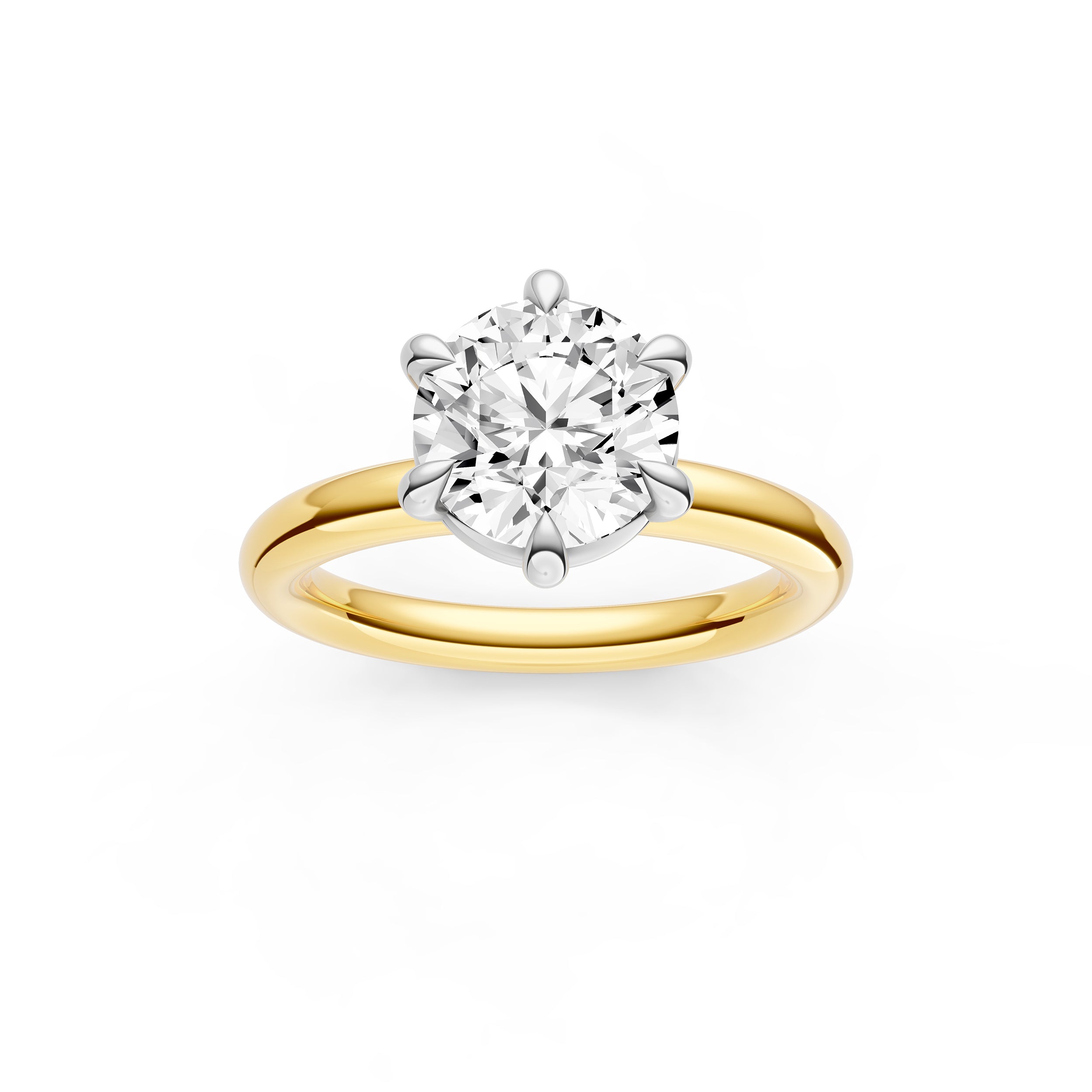 Classic 6-Prong Basket Engagement Ring (Round) Birmingham Jewelry Engagement Ring Birmingham Jewelry 