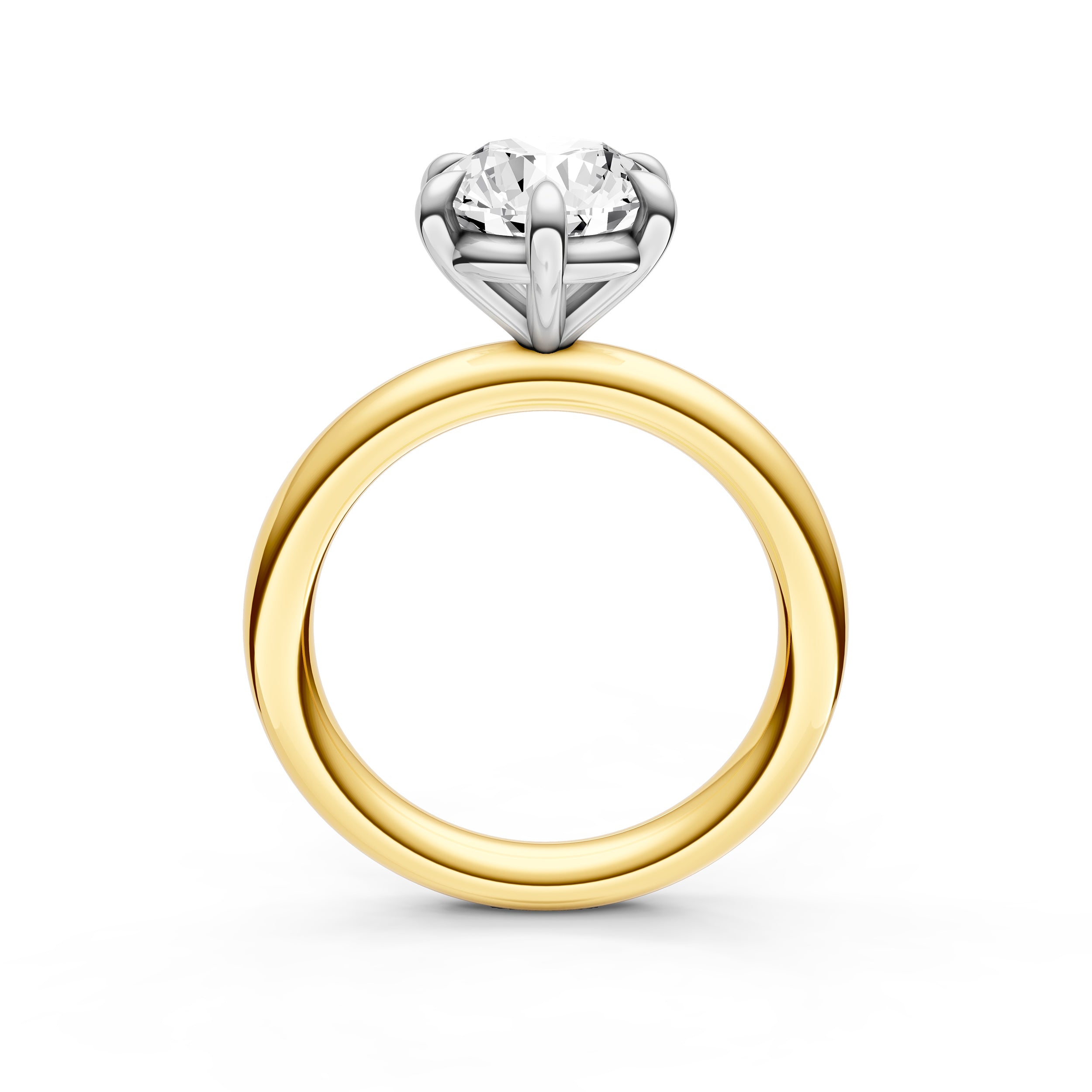 Classic 6-Prong Basket Engagement Ring (Round) Birmingham Jewelry Engagement Ring Birmingham Jewelry 