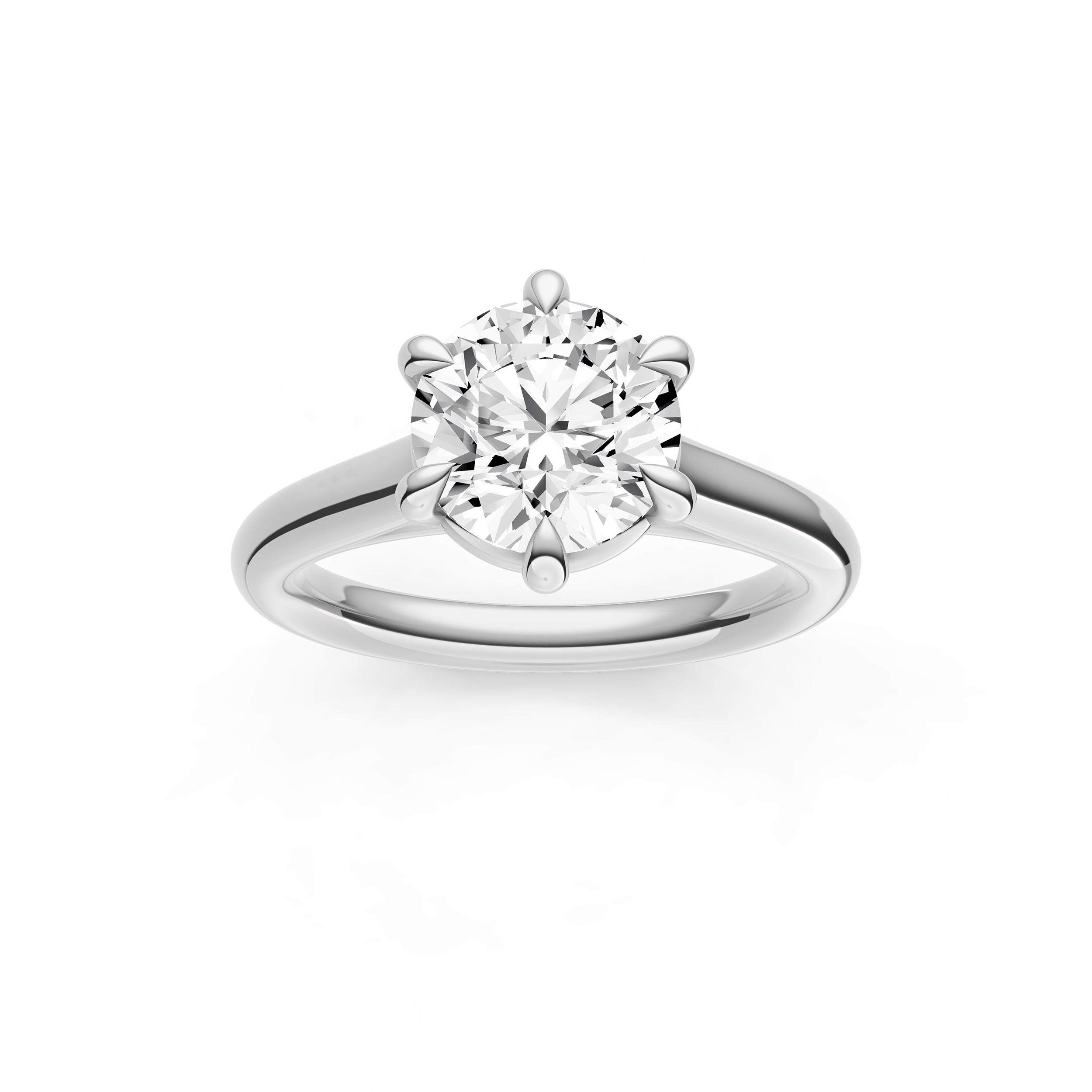 Cathedral 6-prong Basket Engagement Ring (Round) Birmingham Jewelry Engagement Ring Birmingham Jewelry 