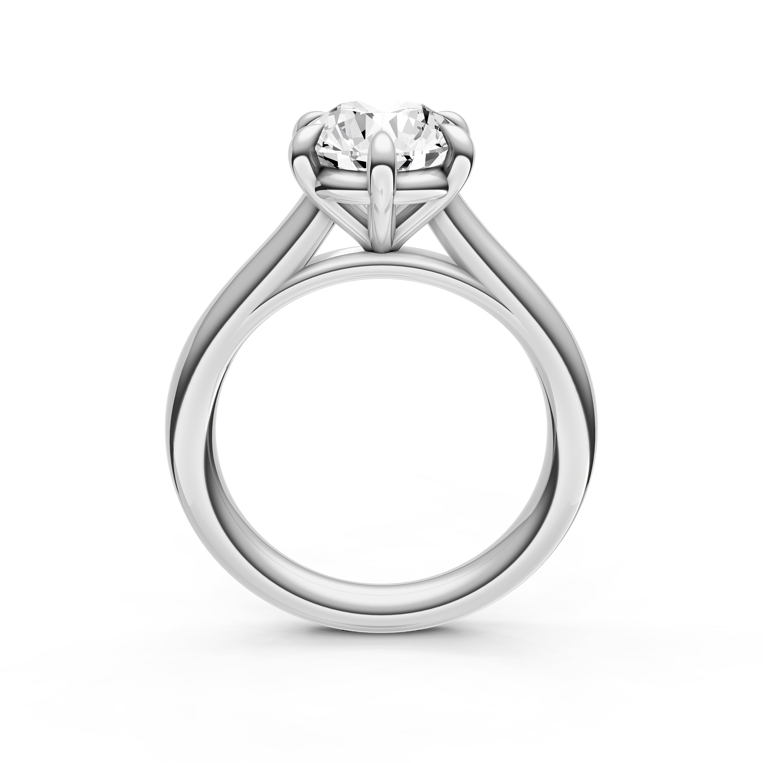 Cathedral 6-prong Basket Engagement Ring (Round) Birmingham Jewelry Engagement Ring Birmingham Jewelry 