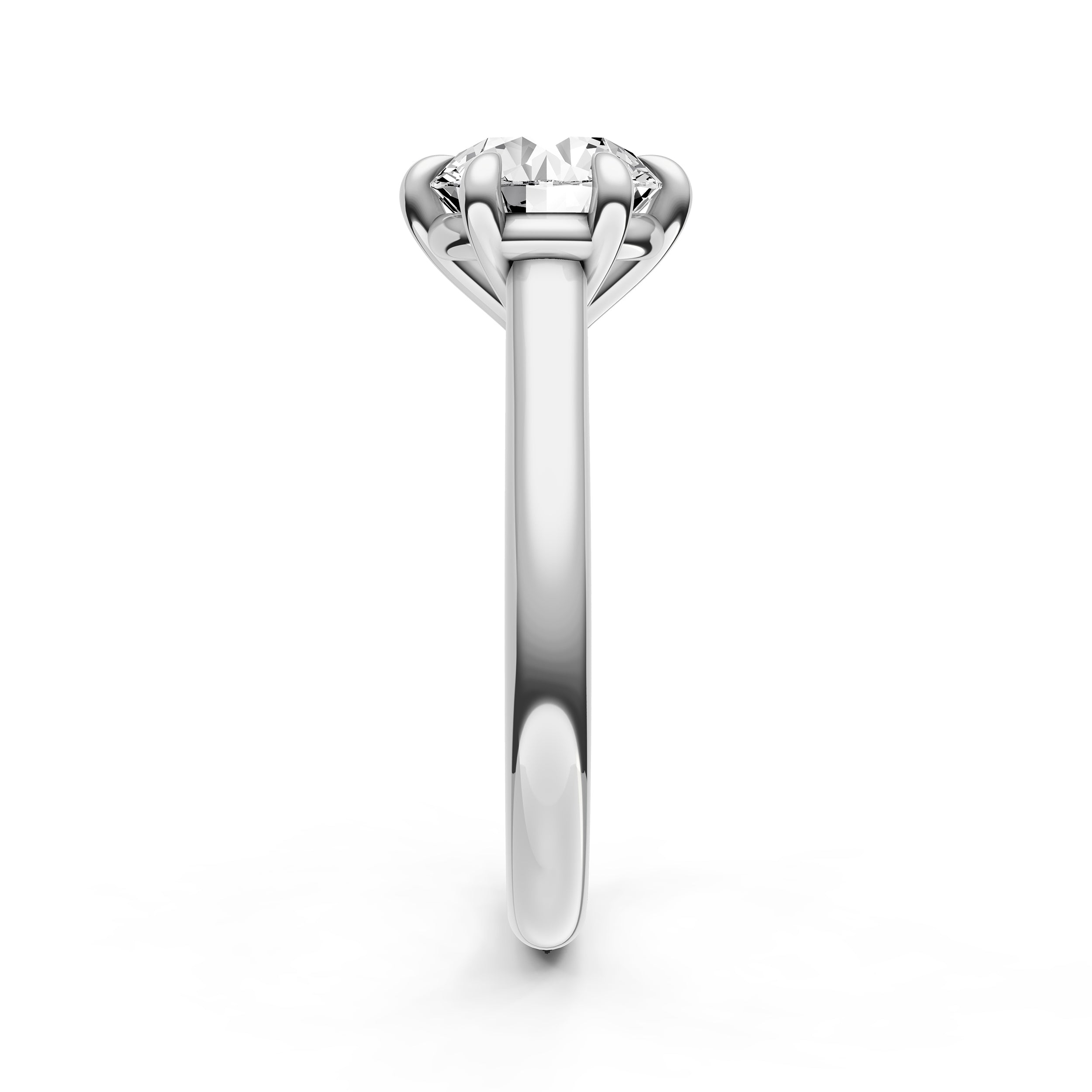 Cathedral 6-prong Basket Engagement Ring (Round) Birmingham Jewelry Engagement Ring Birmingham Jewelry 